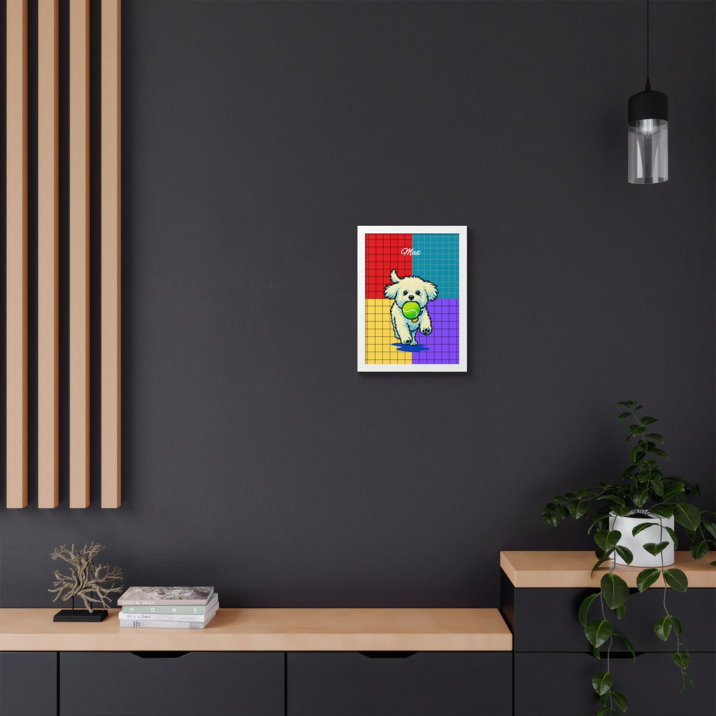 Pop Art Personalized Pet Portrait Framed Poster