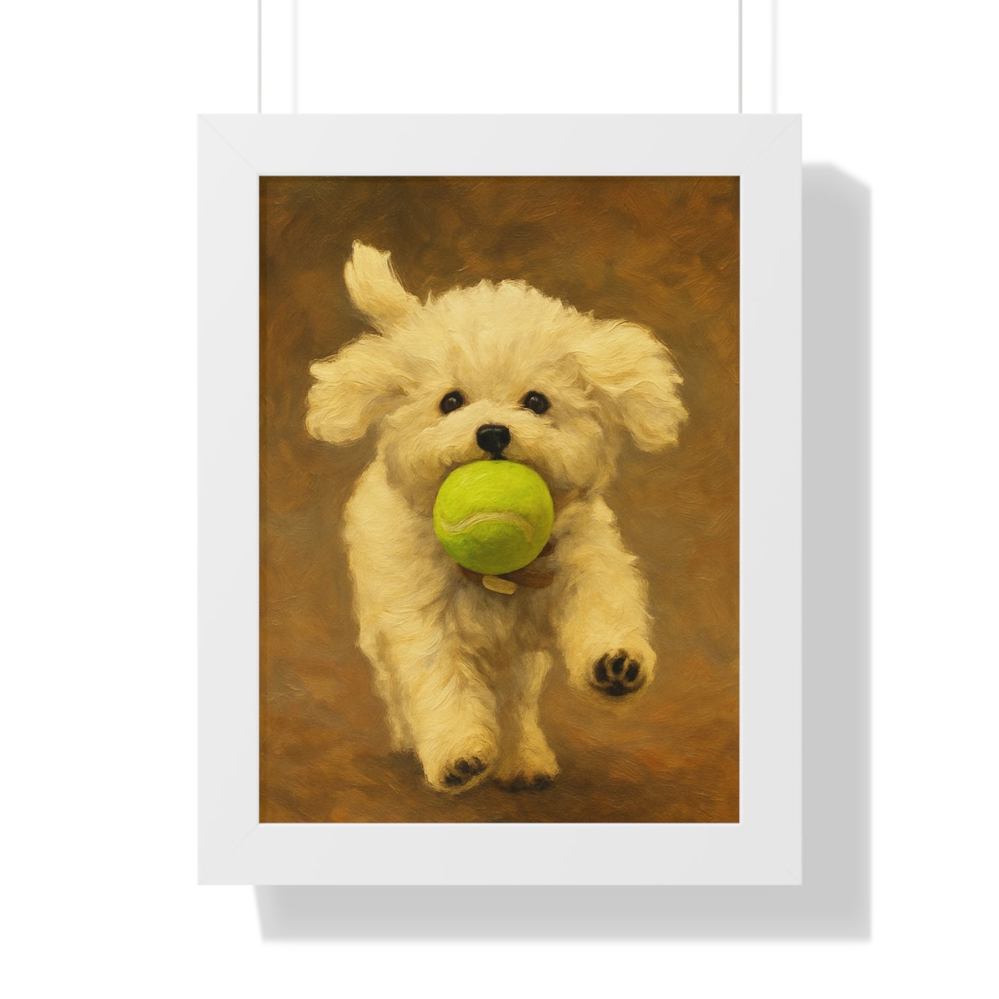 Charming Dog Framed Poster, Cute Puppy Wall Art, Pet Lover Gift, Home Decor, Animal Wall Decor, Dog Lover Gift