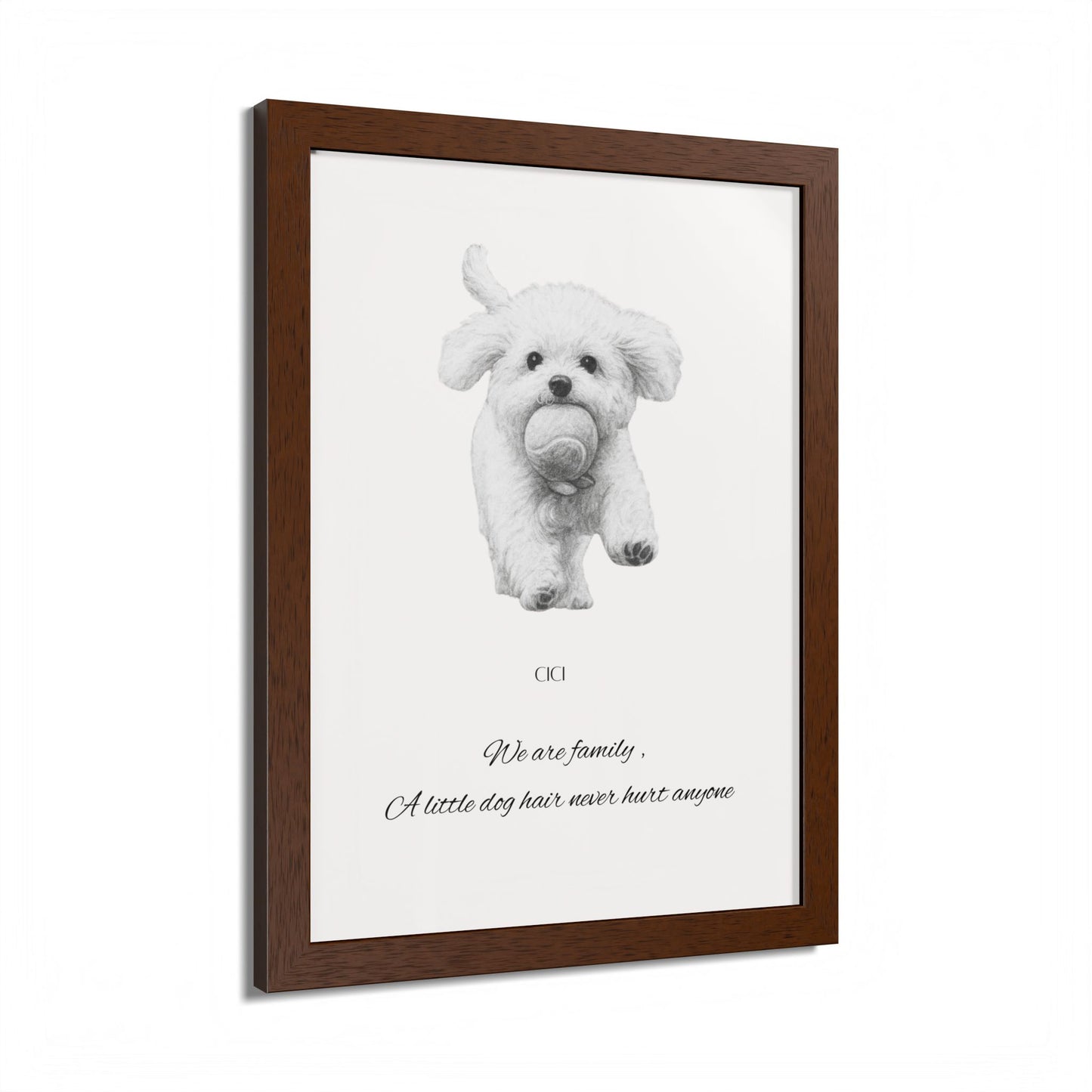 We Are Family Dog Name Personalized Framed Dog Family Poster