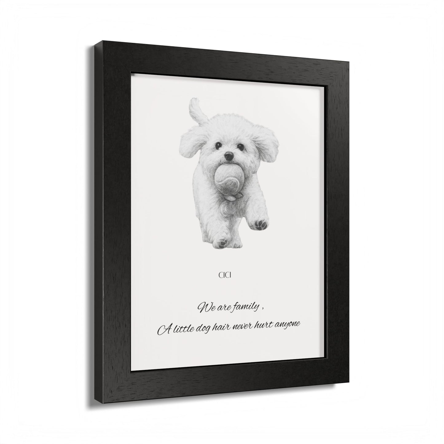 We Are Family Dog Name Personalized Framed Dog Family Poster