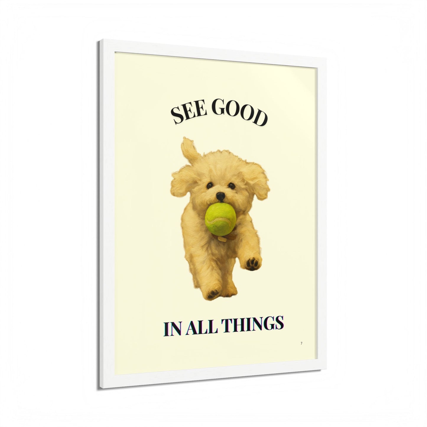 See Good in all things Framed Dog Poster Pet Customized