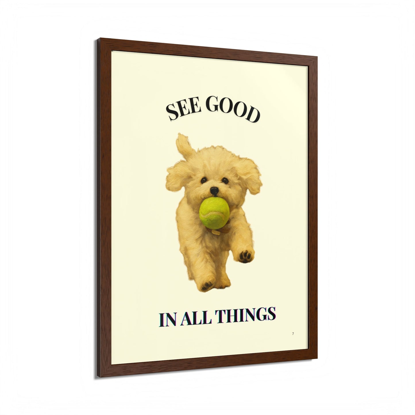 See Good in all things Framed Dog Poster Pet Customized