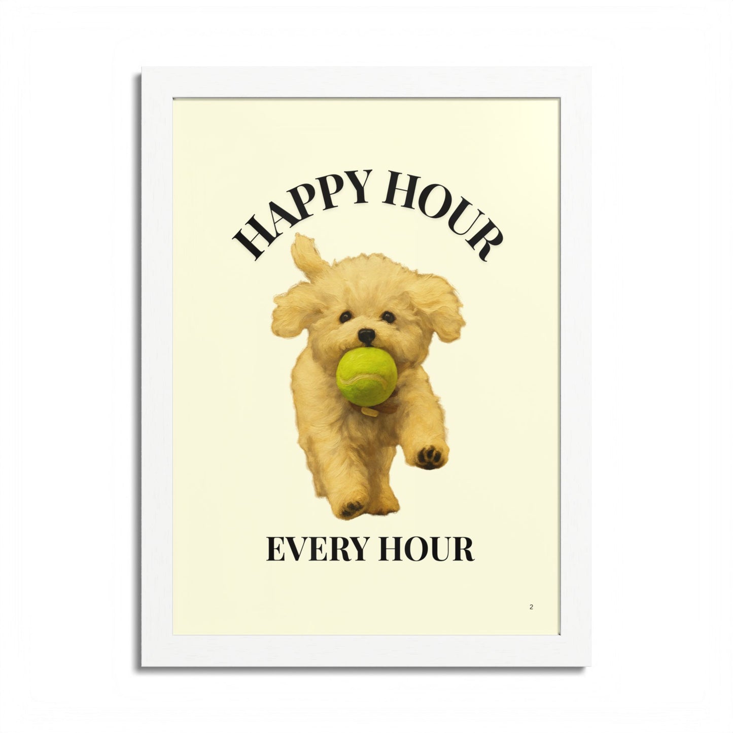 Happy Hour Every Day Pet Personalized Framed Poster