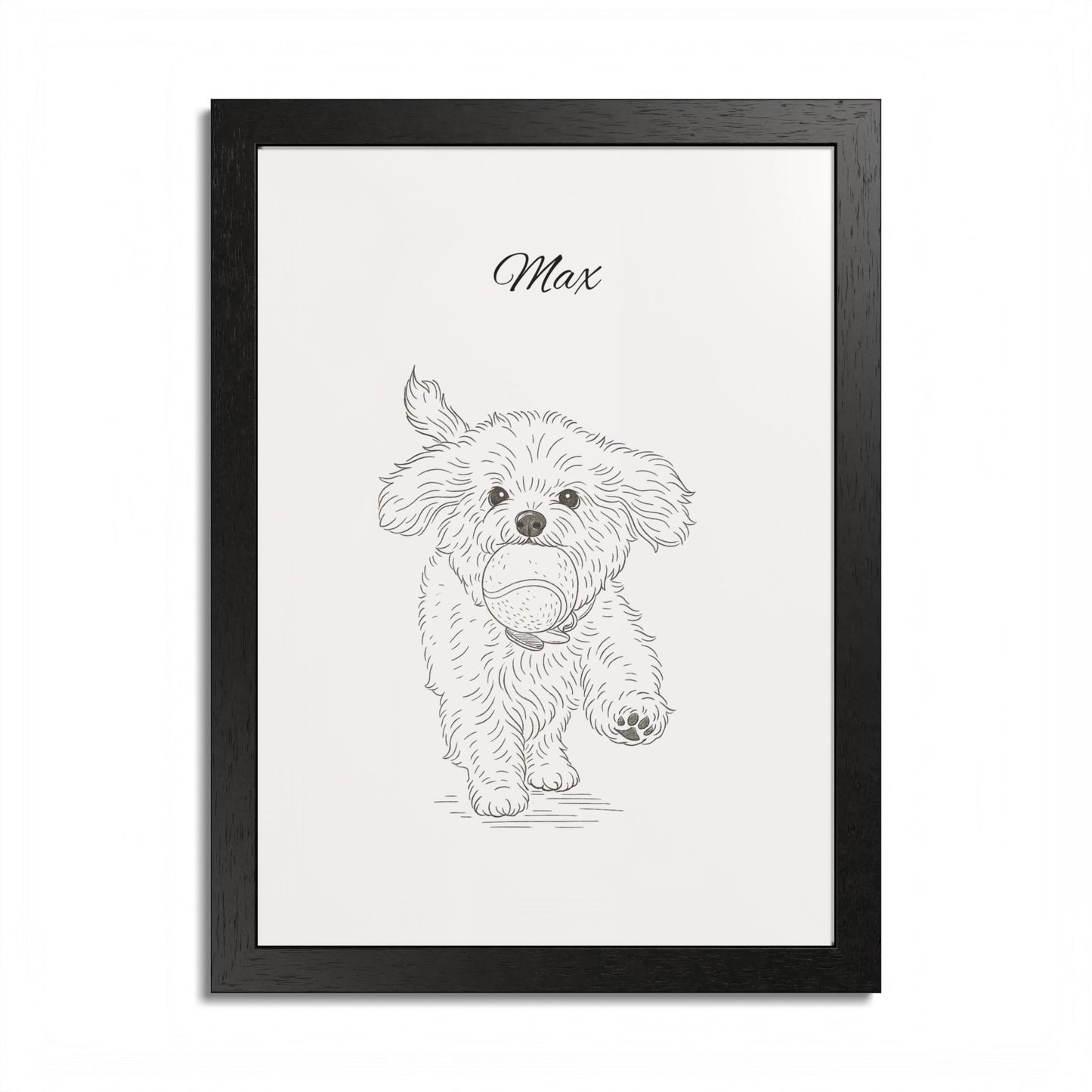 Personalized Poster Custom Pet Pencil Sketch Art