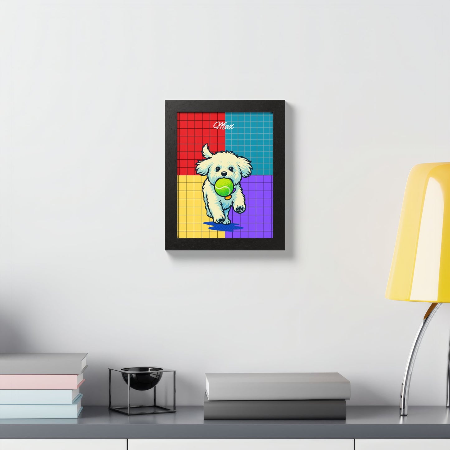 Pop Art Personalized Pet Portrait Framed Poster