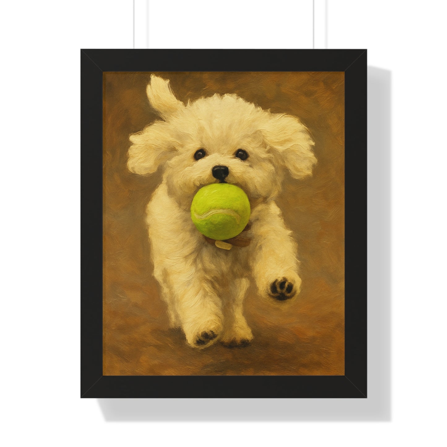 Framed Pet Handmade Oil Painting Style