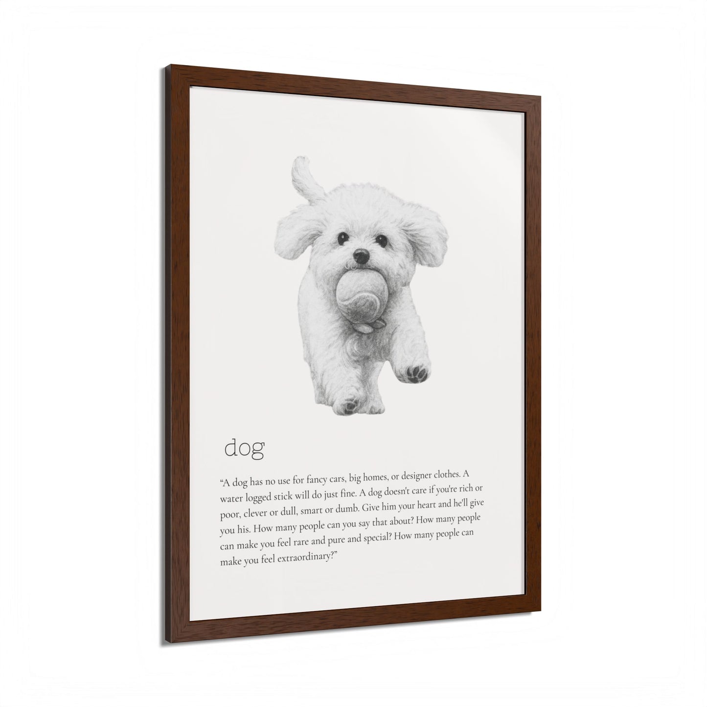 Dog Lover's Framed Poster Customized