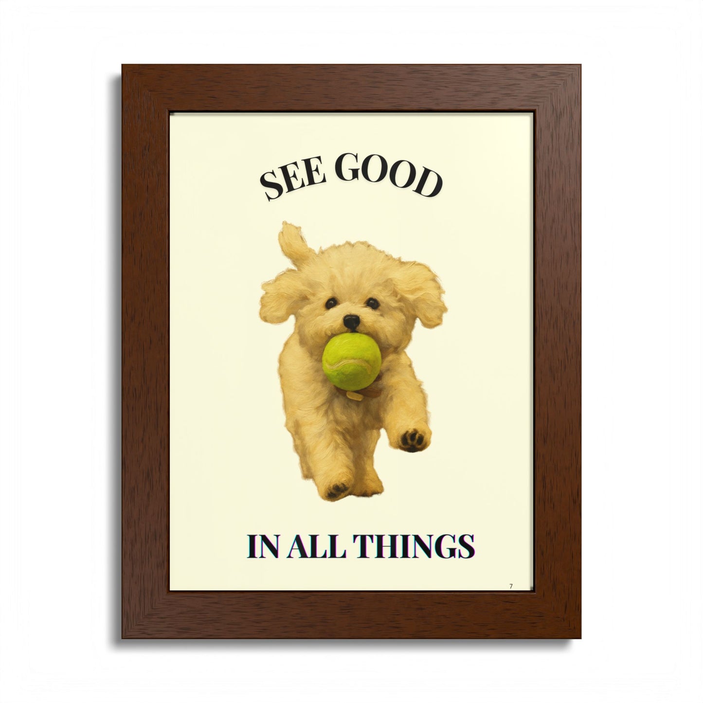 See Good in all things Framed Dog Poster Pet Customized