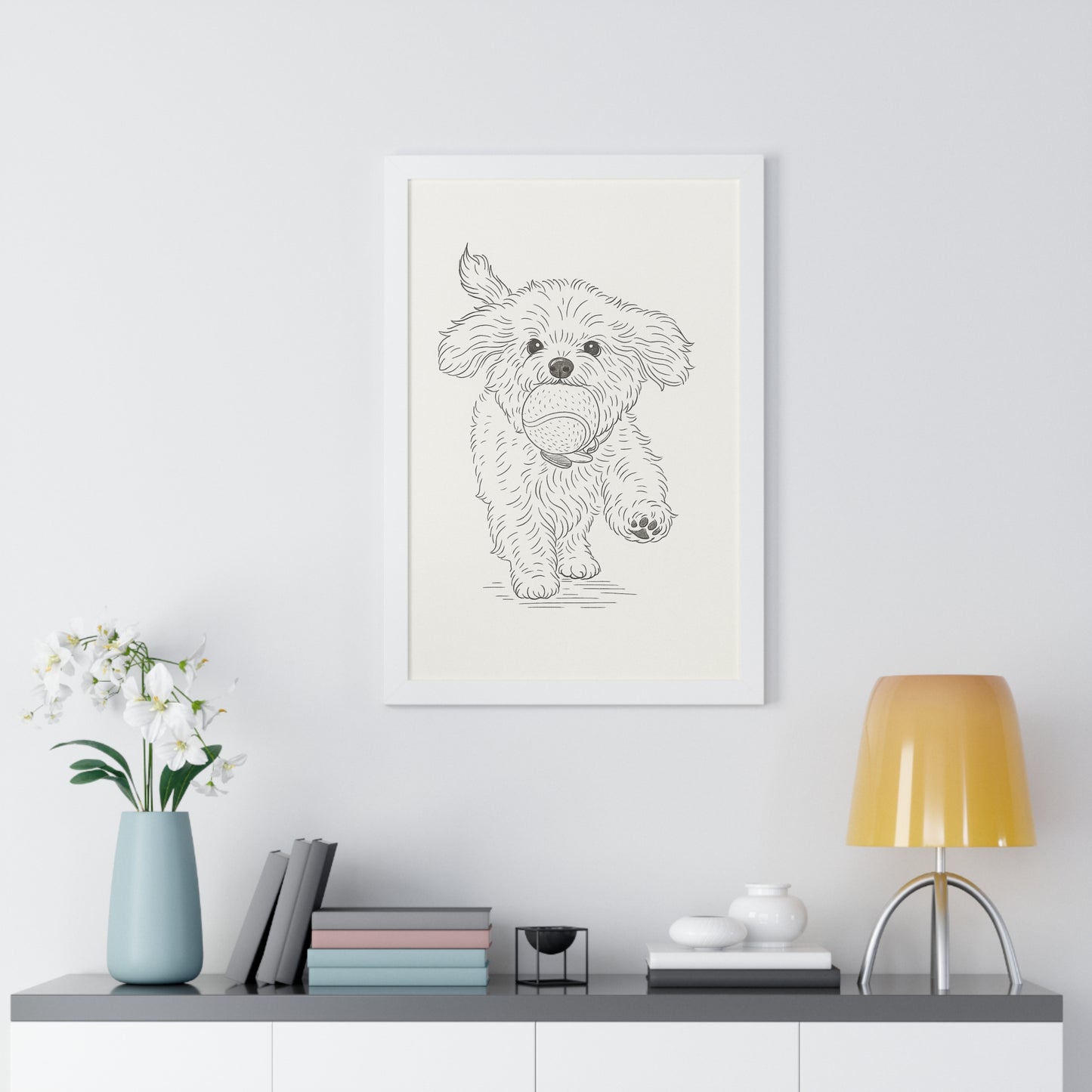 Pet Simple Art Poster Framed