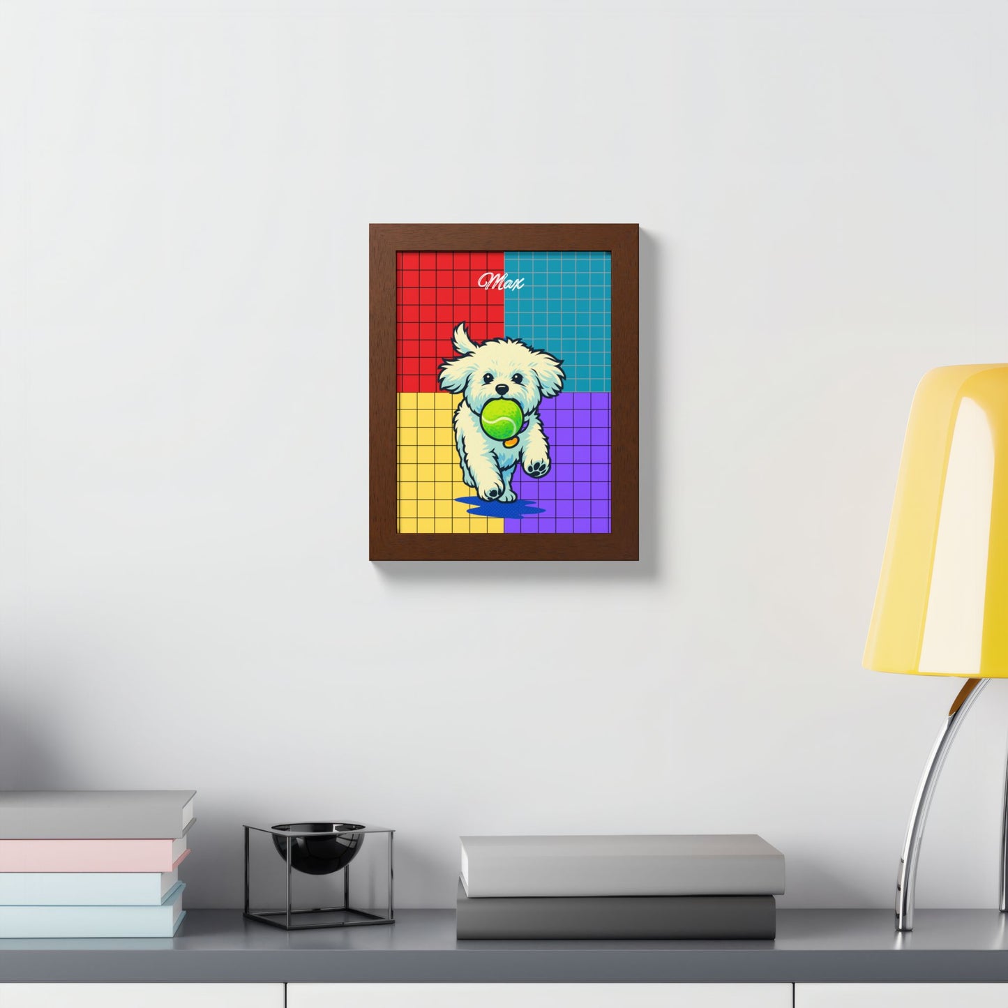 Pop Art Personalized Pet Portrait Framed Poster