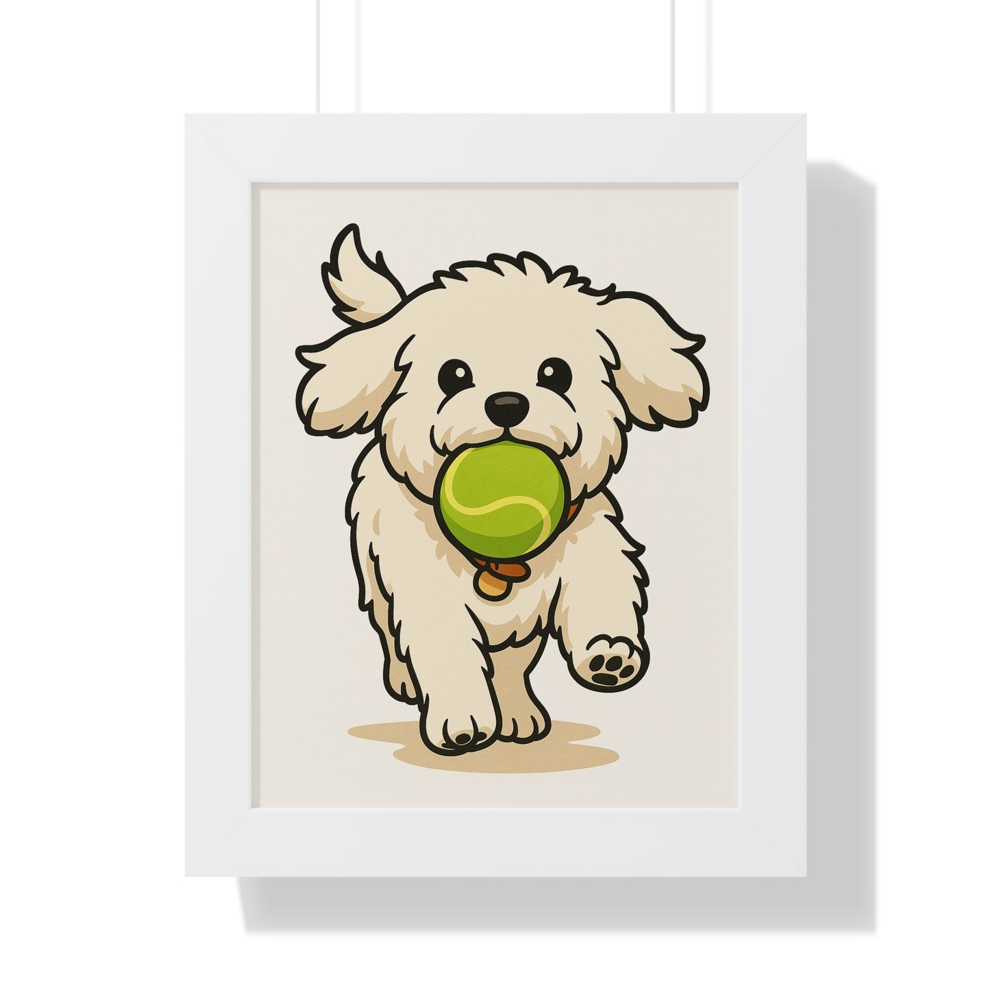 Dog Cartoon Framed Vertical Poster