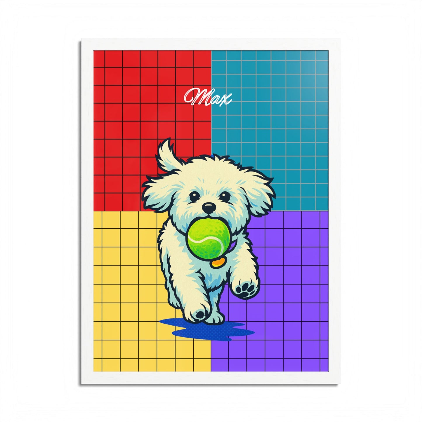 Pop Art Personalized Pet Portrait Framed Poster