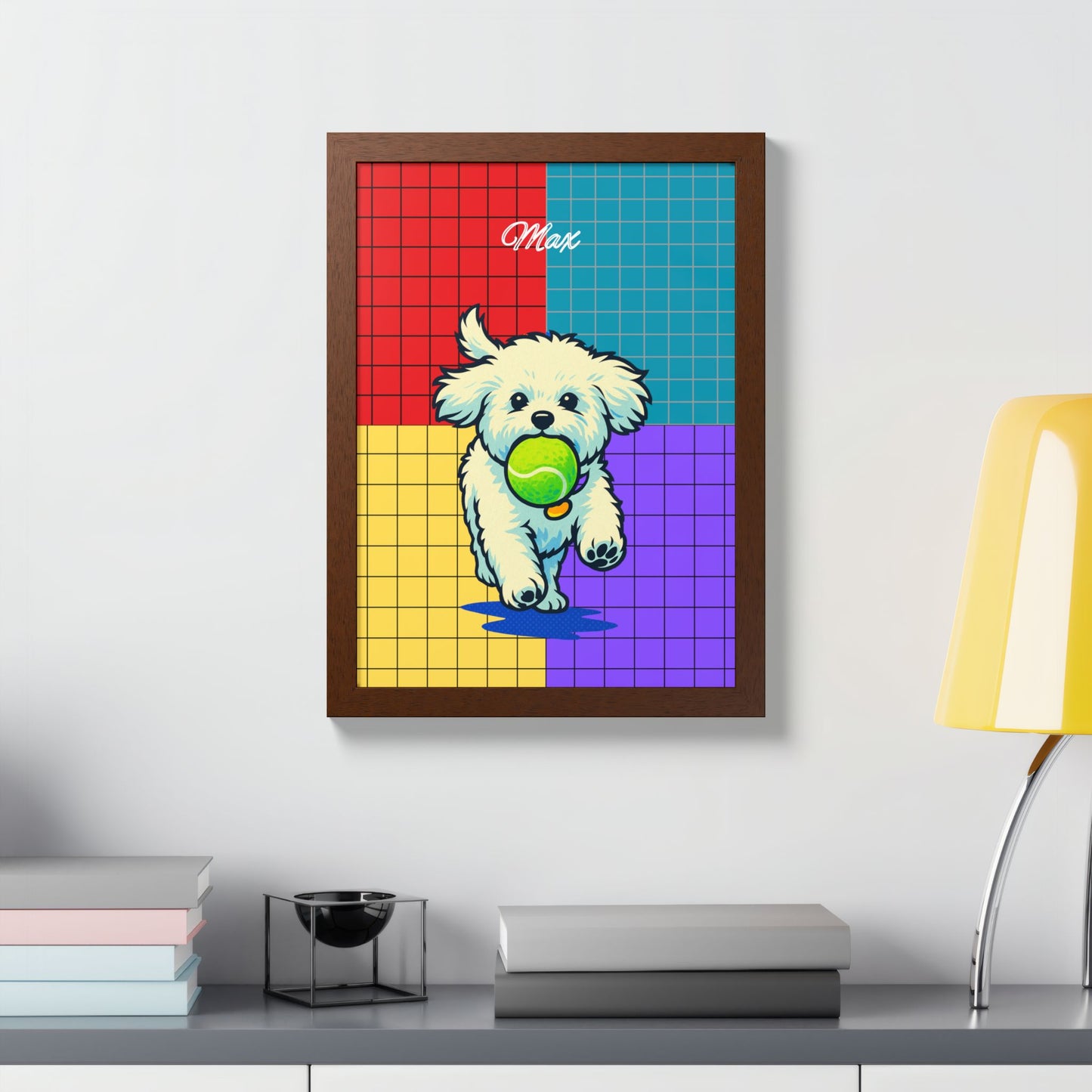 Pop Art Personalized Pet Portrait Framed Poster