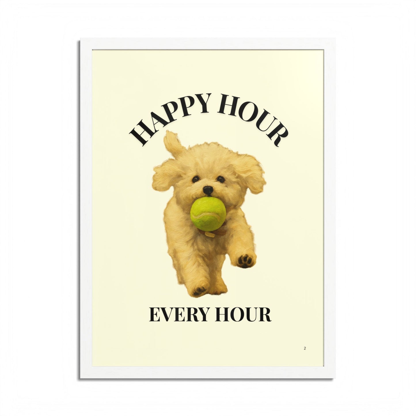 Happy Hour Every Day Pet Personalized Framed Poster