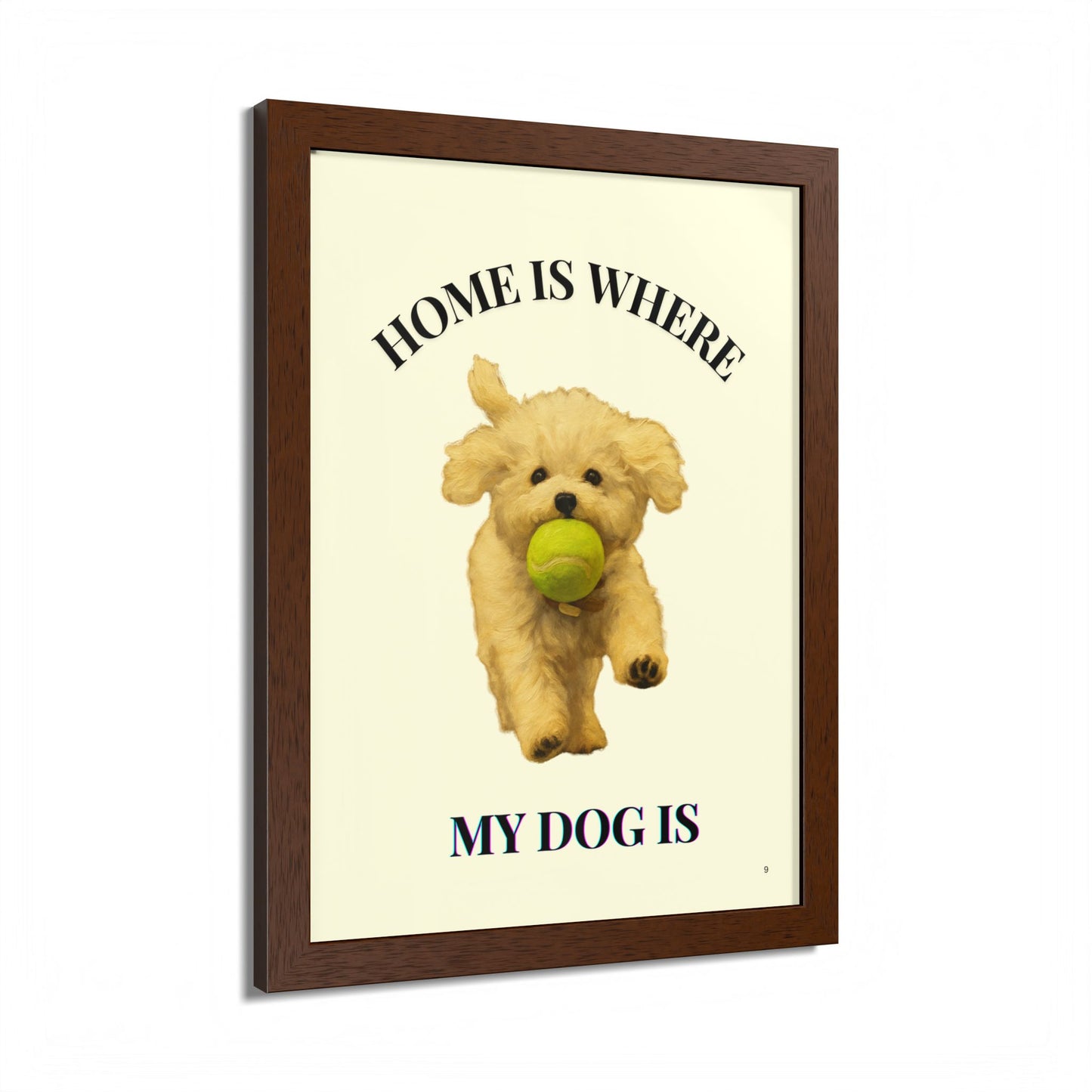 Home is Where My Dog Is Framed Poster Personalized