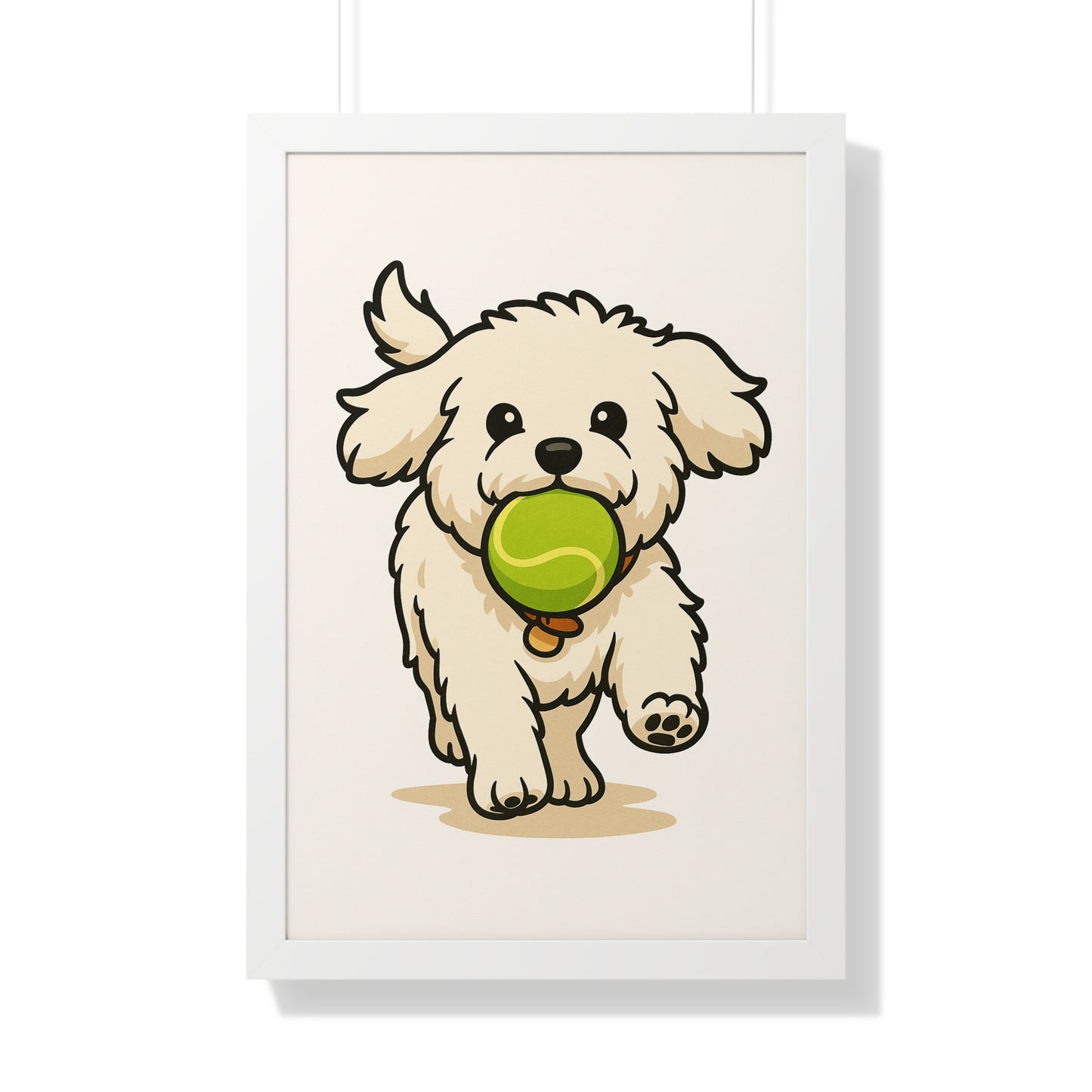 Dog Cartoon Framed Vertical Poster