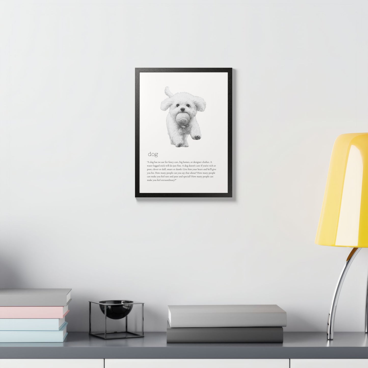 Dog Lover's Framed Poster Customized