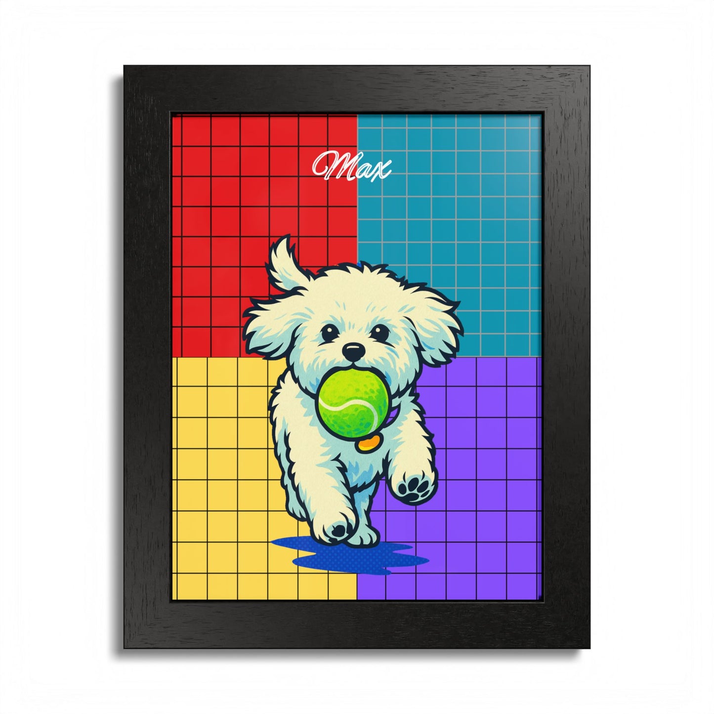 Pop Art Personalized Pet Portrait Framed Poster