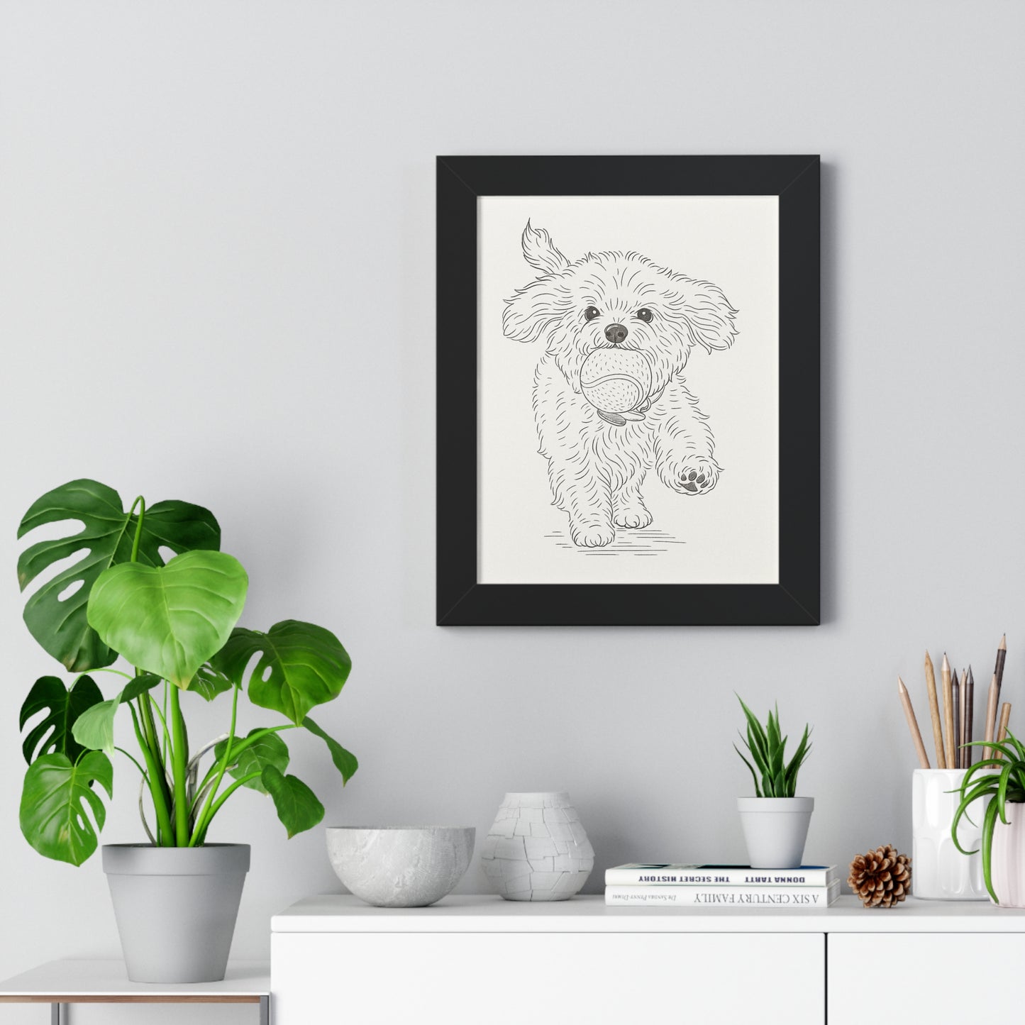 Pet Simple Art Poster Framed