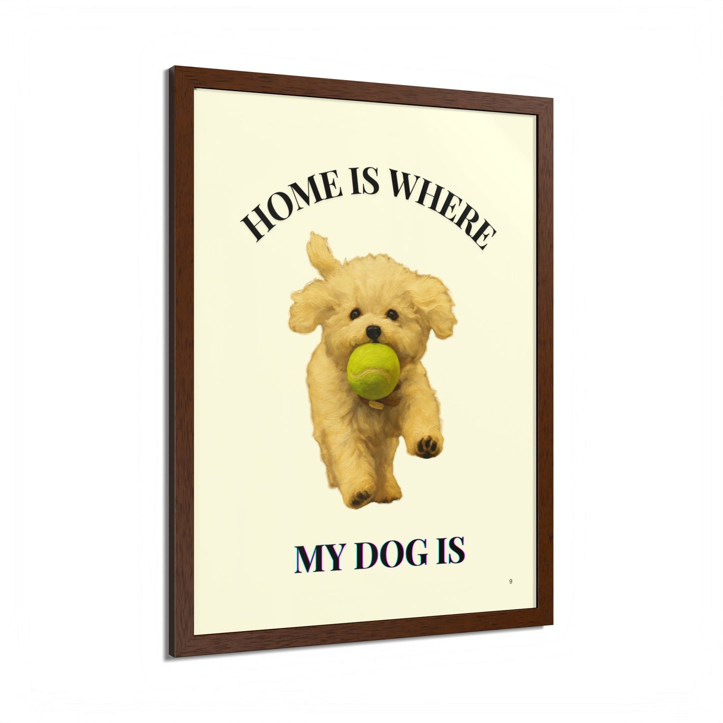 Home is Where My Dog Is Framed Poster Personalized
