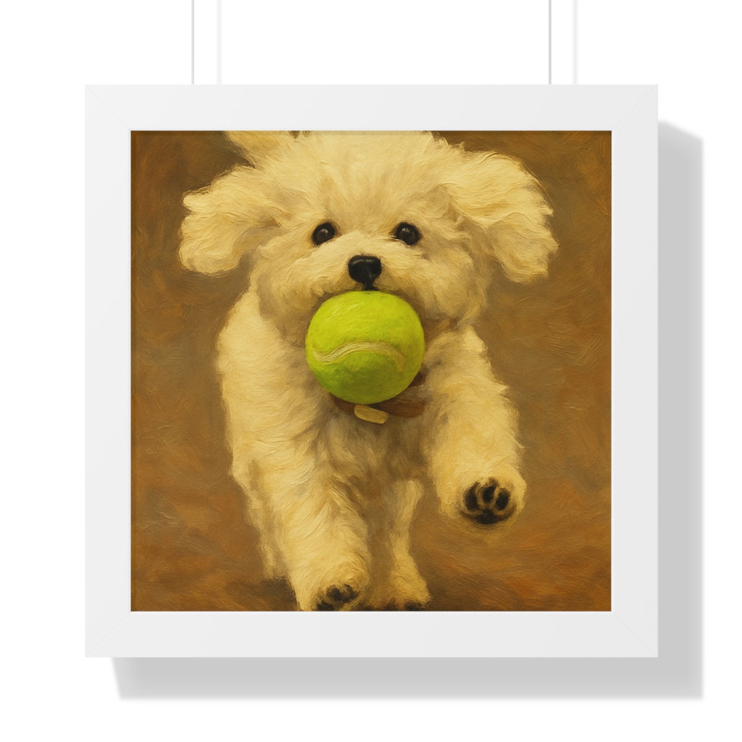 Framed Pet Handmade Oil Painting Style