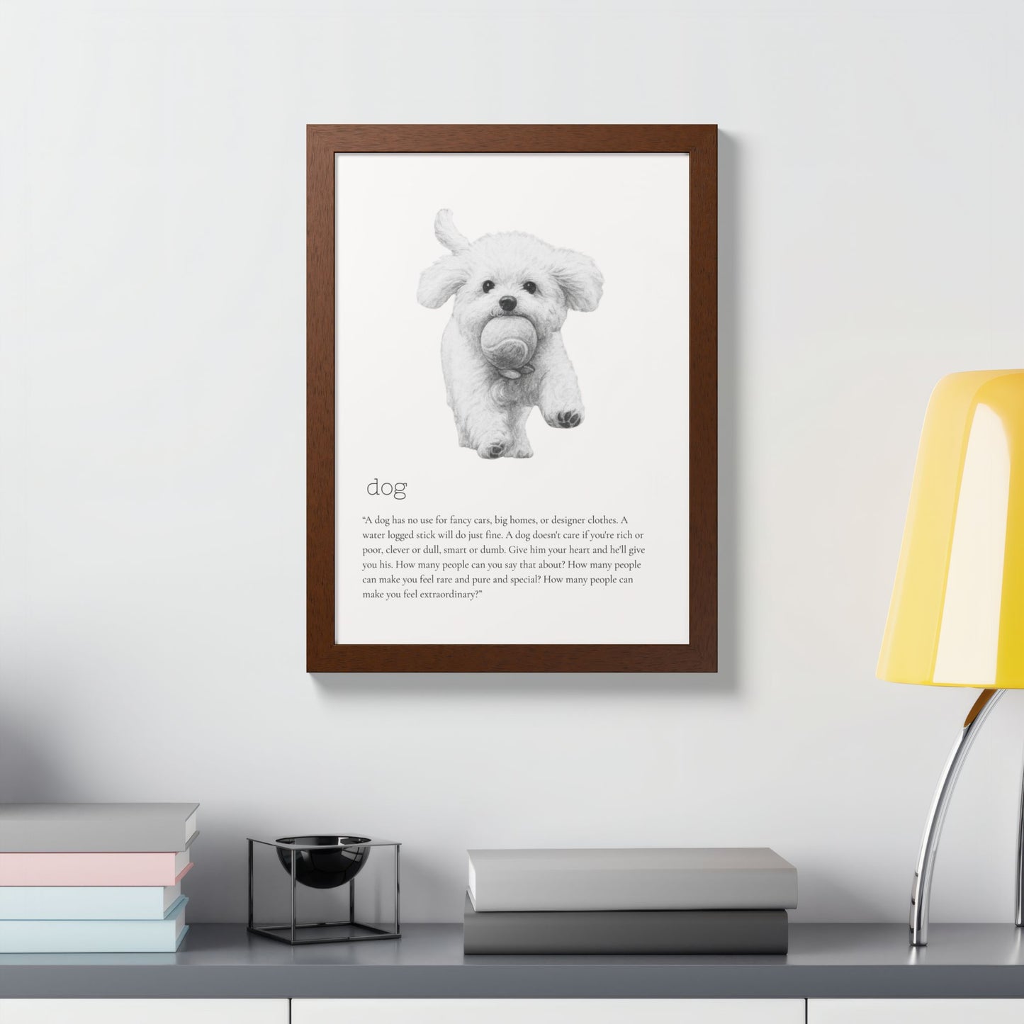 Dog Lover's Framed Poster Customized