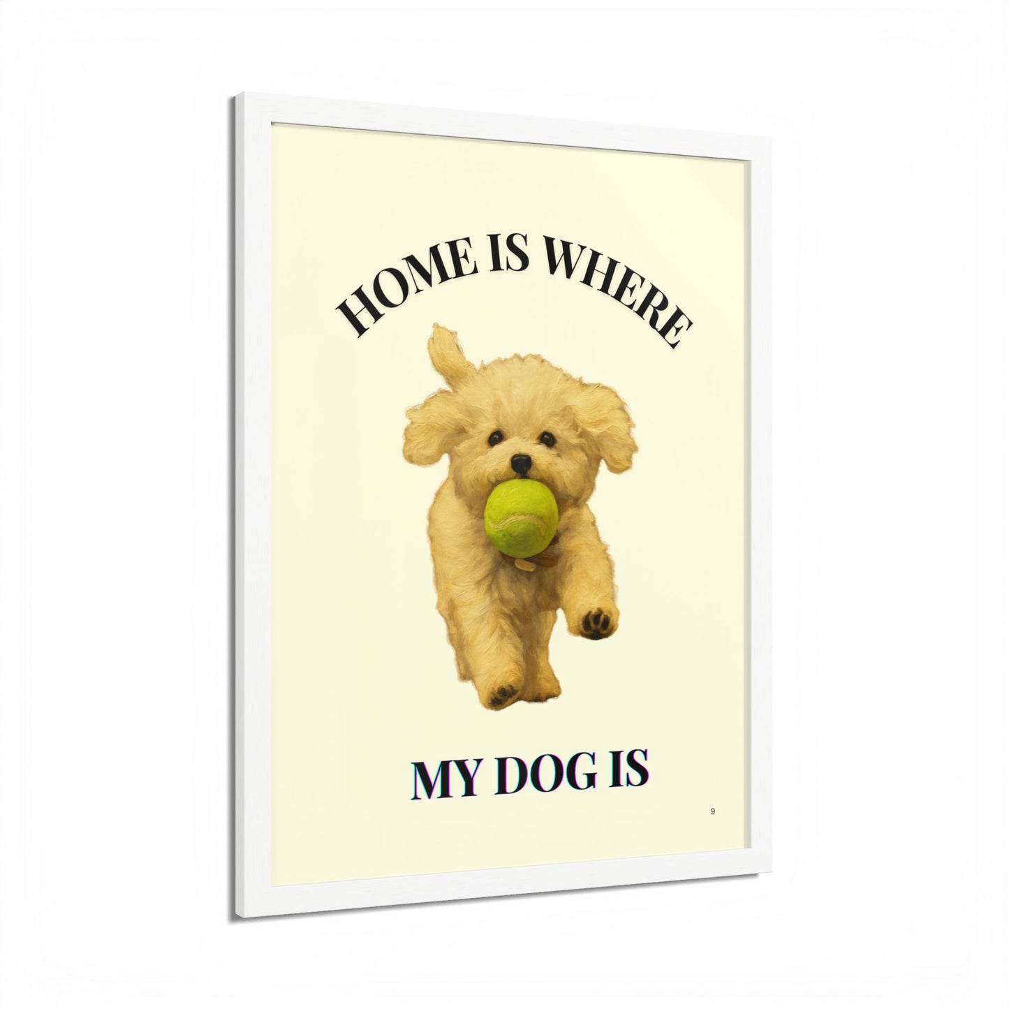 Home is Where My Dog Is Framed Poster Personalized
