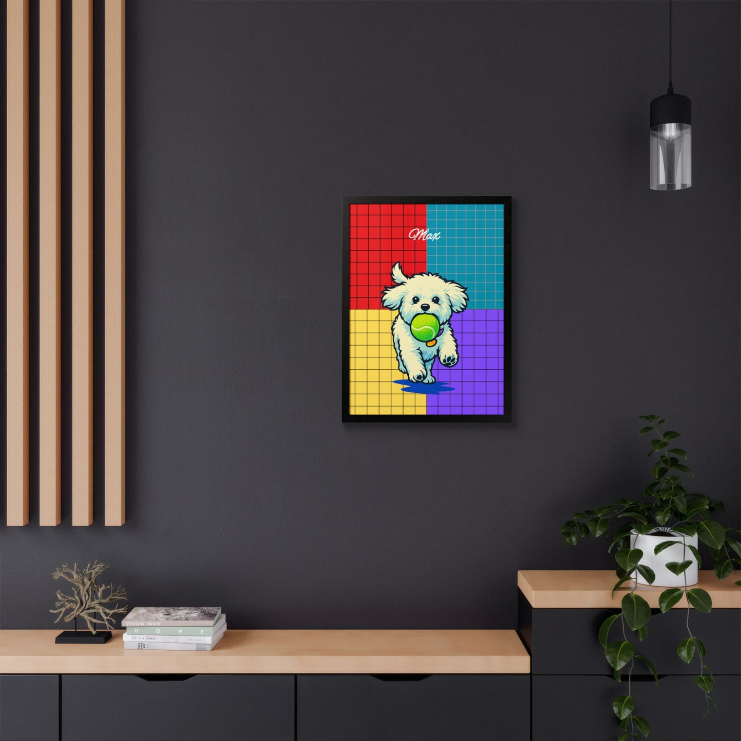 Pop Art Personalized Pet Portrait Framed Poster