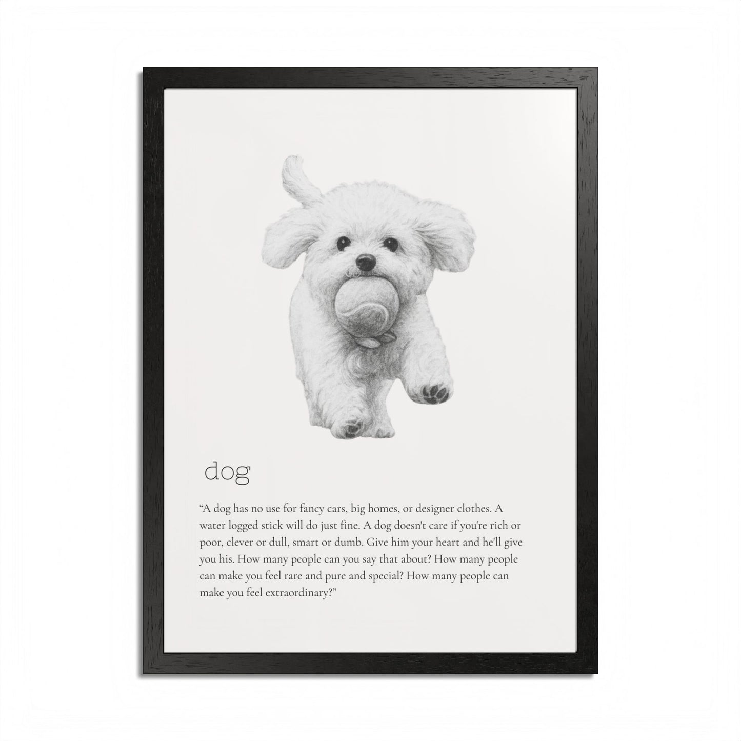 Dog Lover's Framed Poster Customized