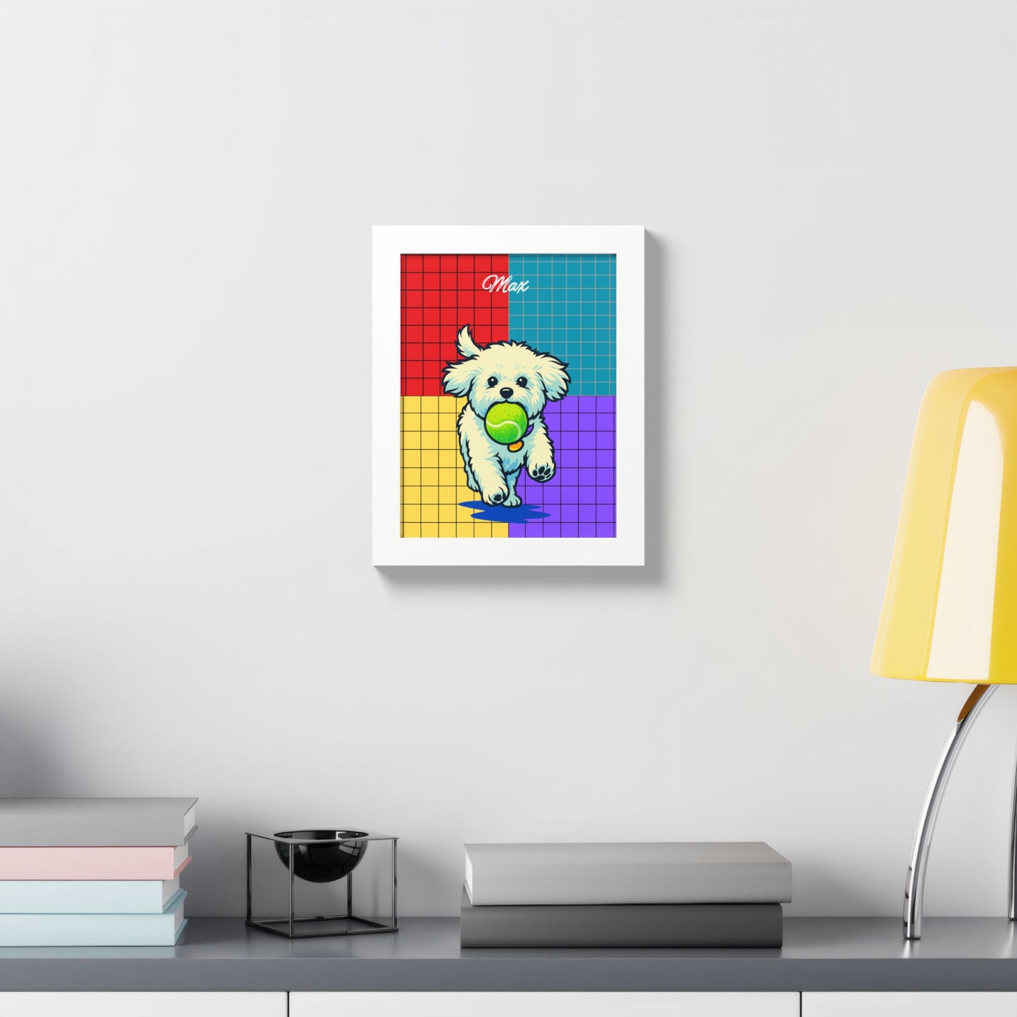Pop Art Personalized Pet Portrait Framed Poster