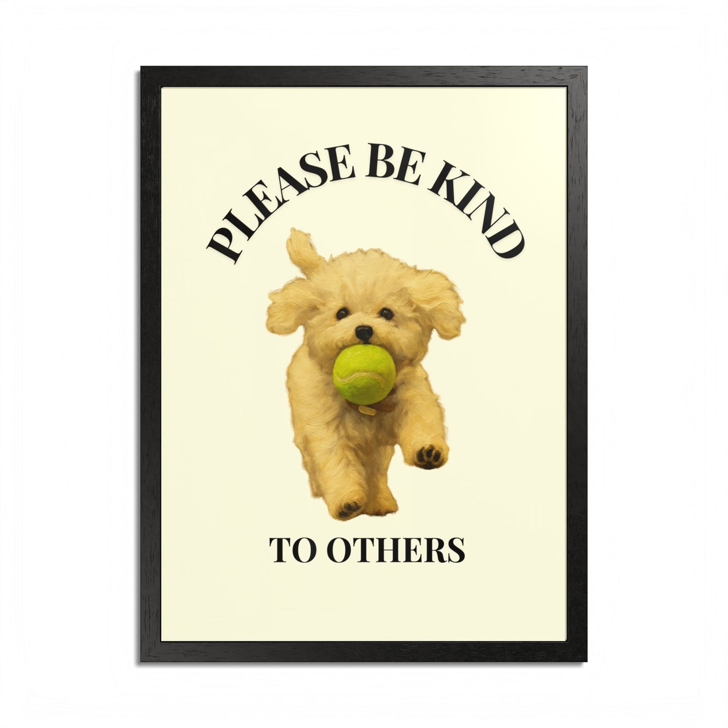 Please Be Kind To Others Framed Inspirational Dog Poster