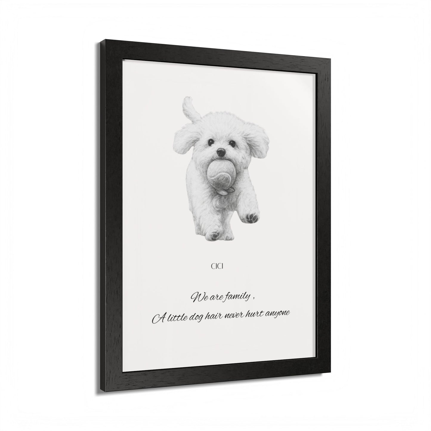 We Are Family Dog Name Personalized Framed Dog Family Poster