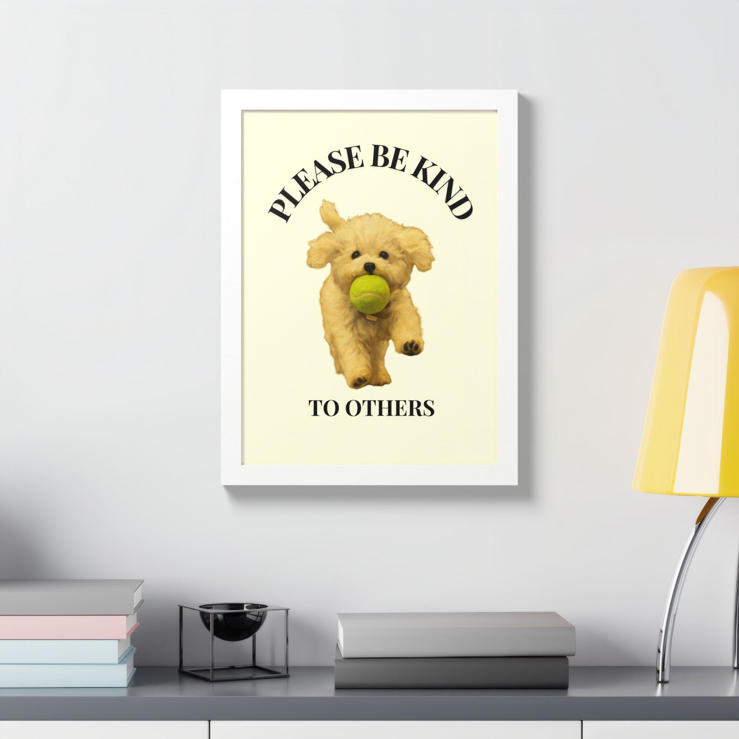 Please Be Kind To Others Framed Inspirational Dog Poster