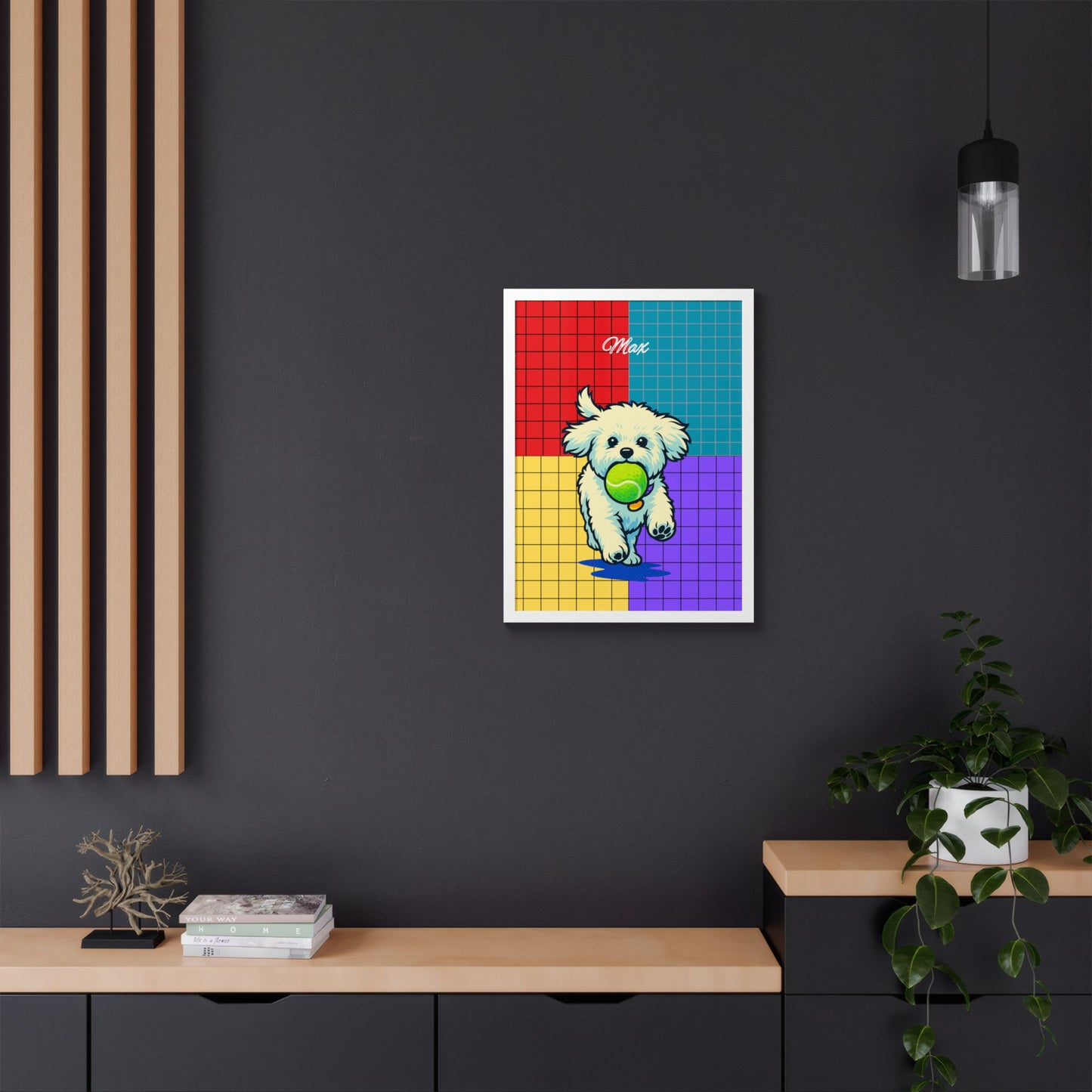 Pop Art Personalized Pet Portrait Framed Poster