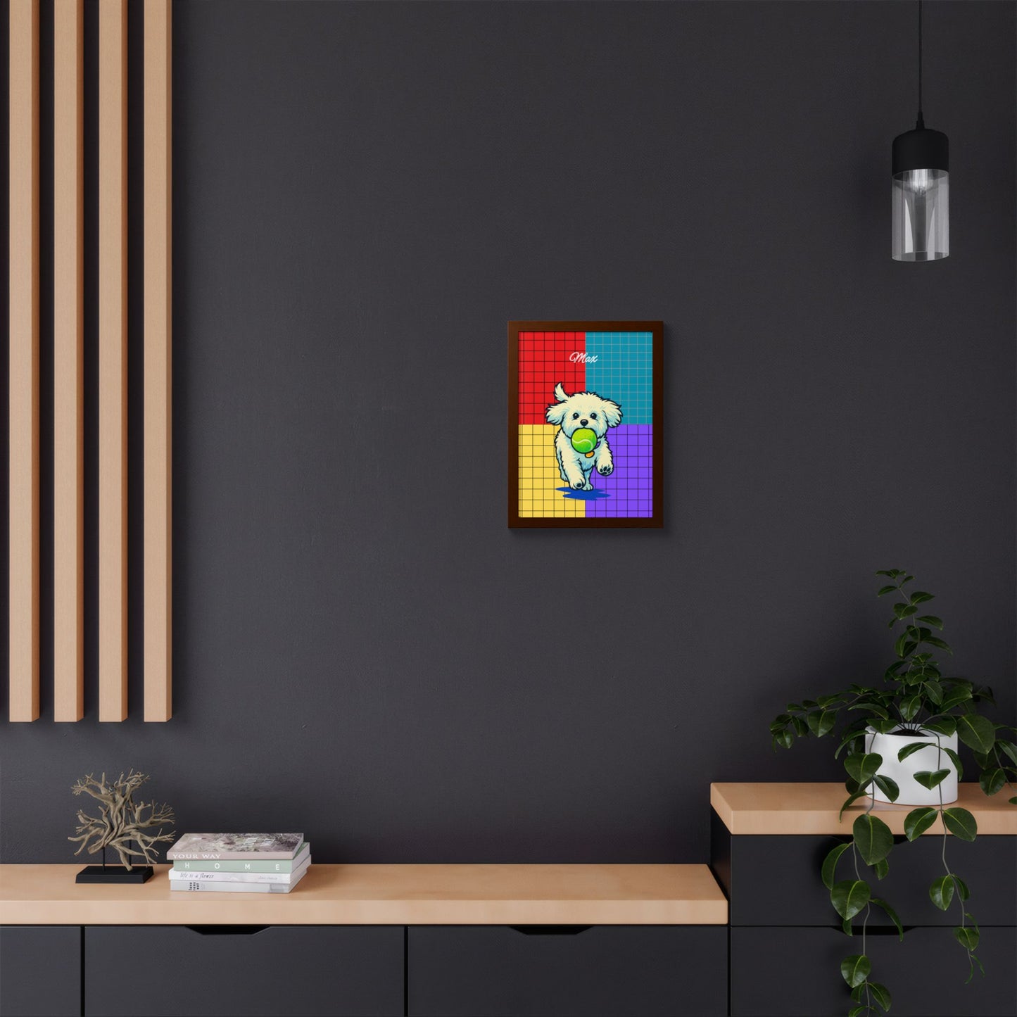Pop Art Personalized Pet Portrait Framed Poster