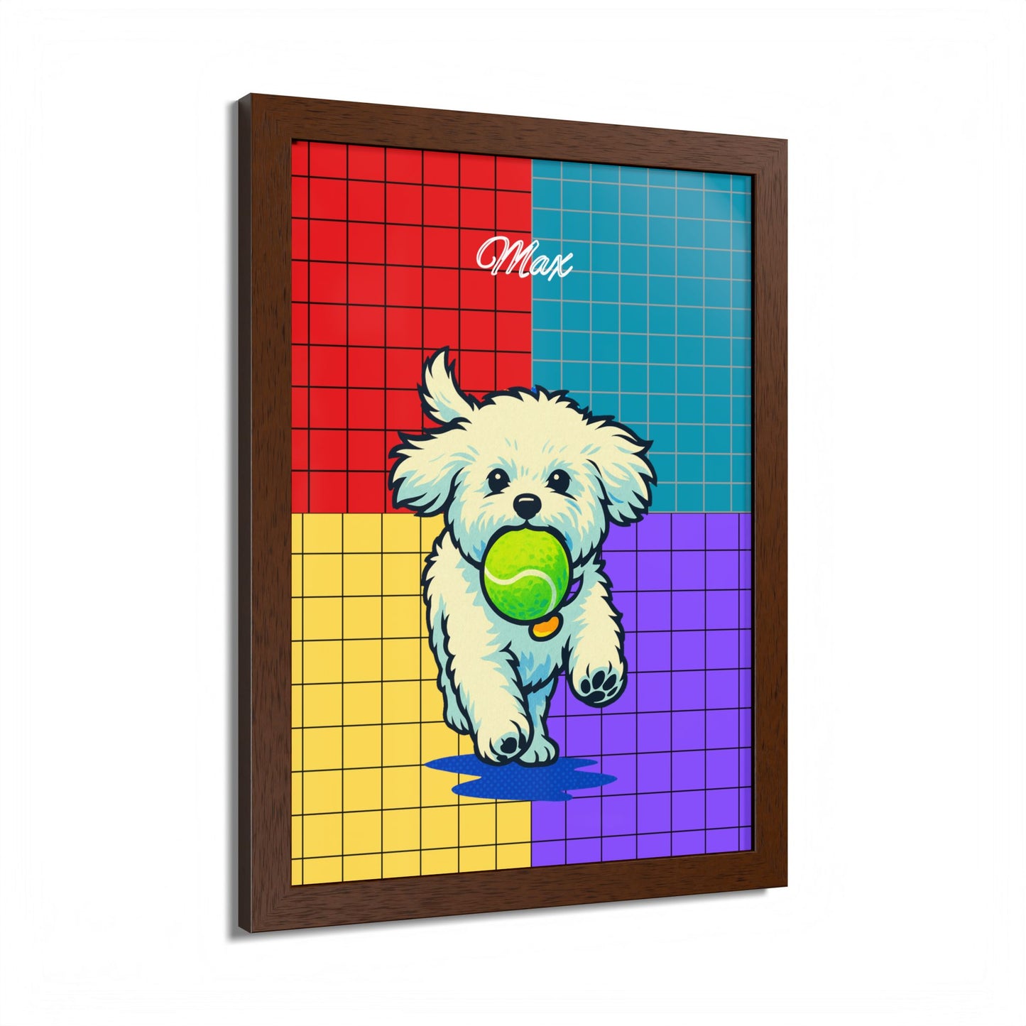 Pop Art Personalized Pet Portrait Framed Poster