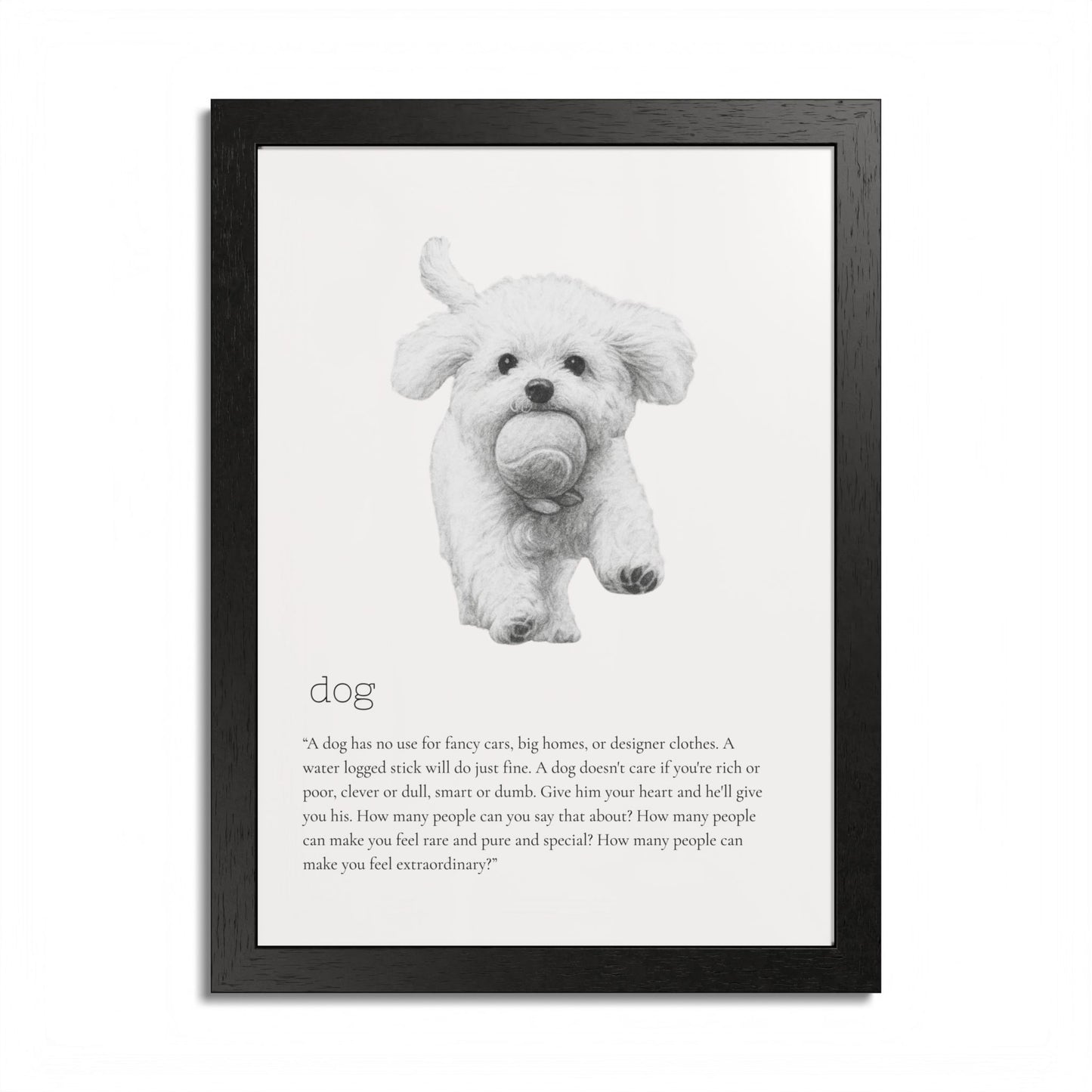 Dog Lover's Framed Poster Customized