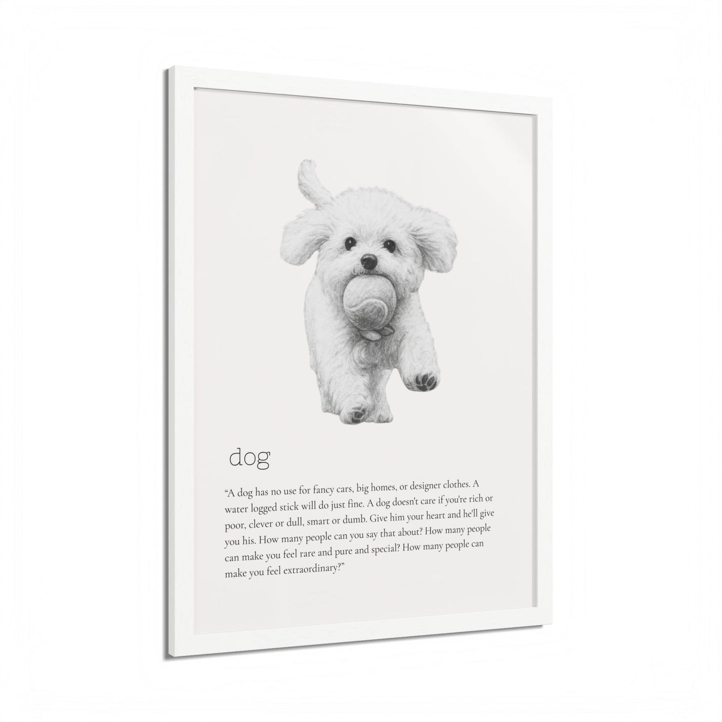 Dog Lover's Framed Poster Customized