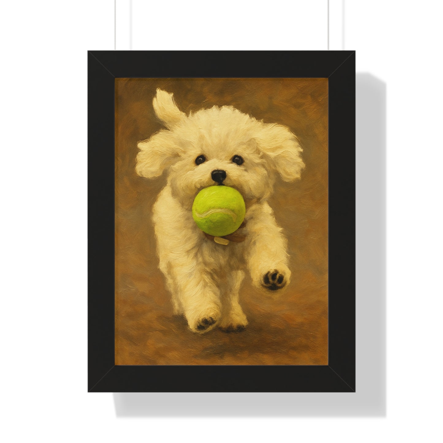 Framed Pet Handmade Oil Painting Style