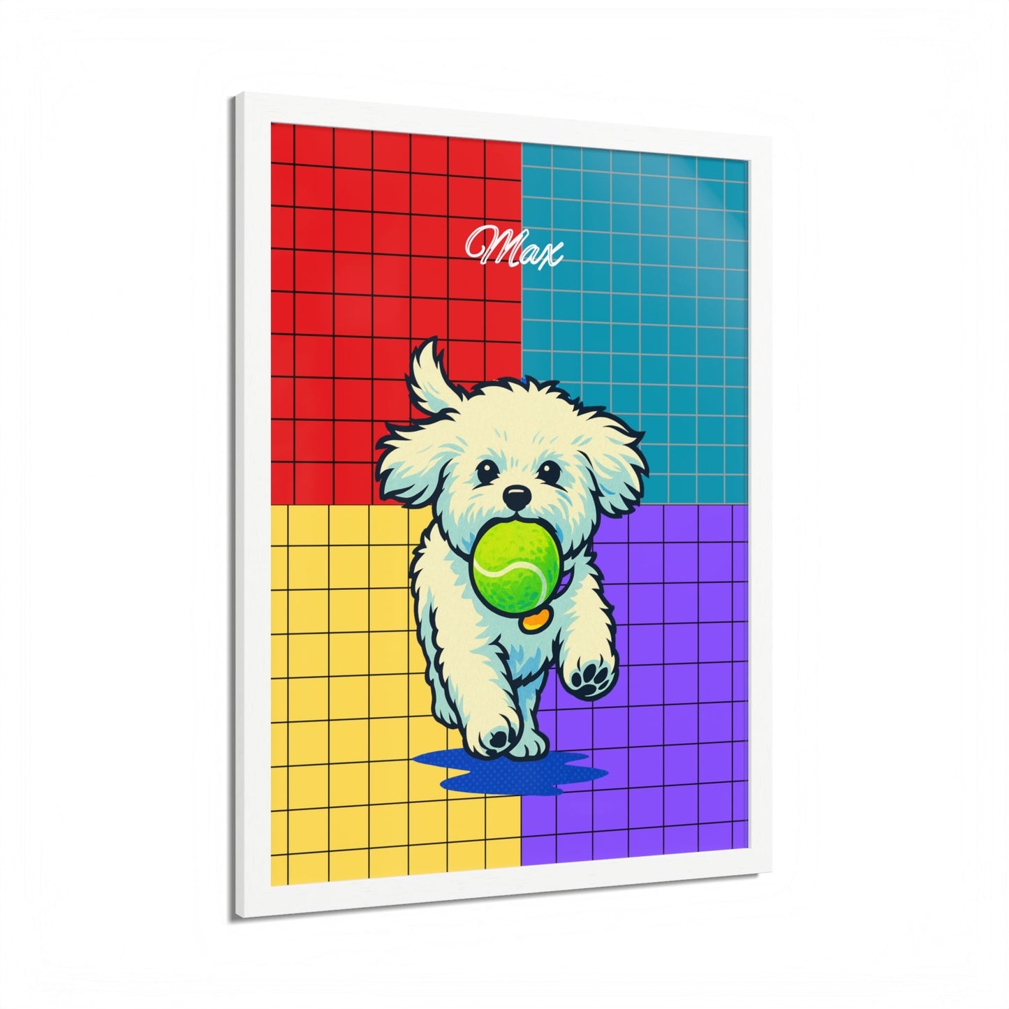 Pop Art Personalized Pet Portrait Framed Poster