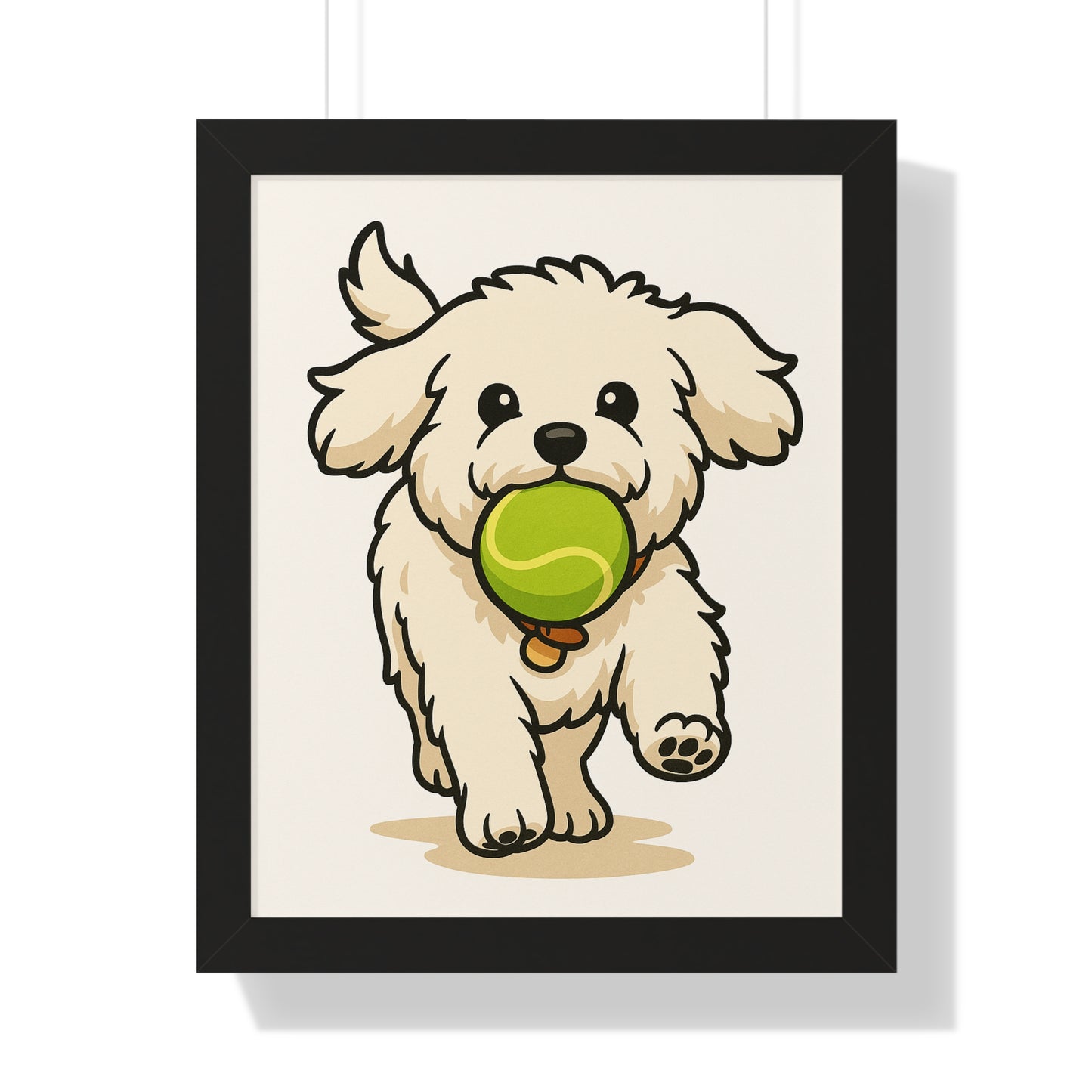 Dog Cartoon Framed Vertical Poster