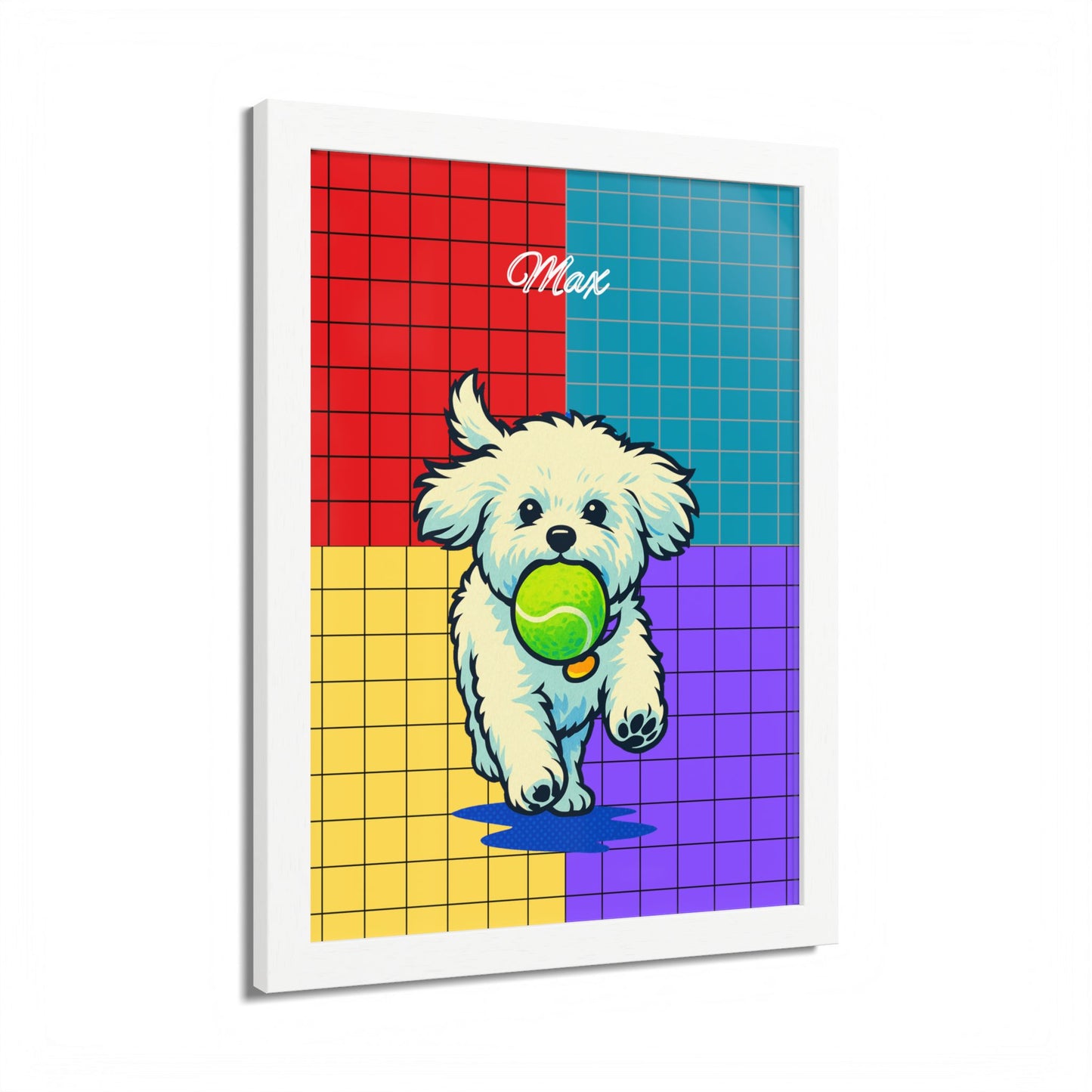 Pop Art Personalized Pet Portrait Framed Poster
