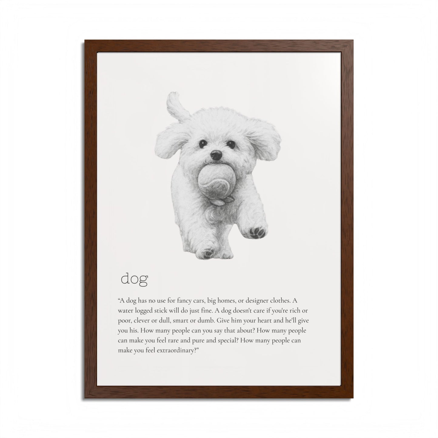 Dog Lover's Framed Poster Customized