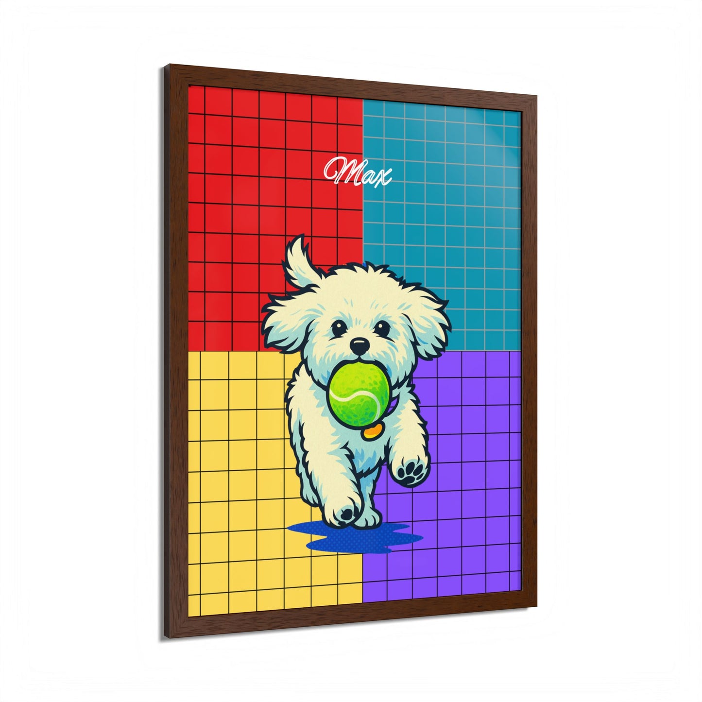 Pop Art Personalized Pet Portrait Framed Poster