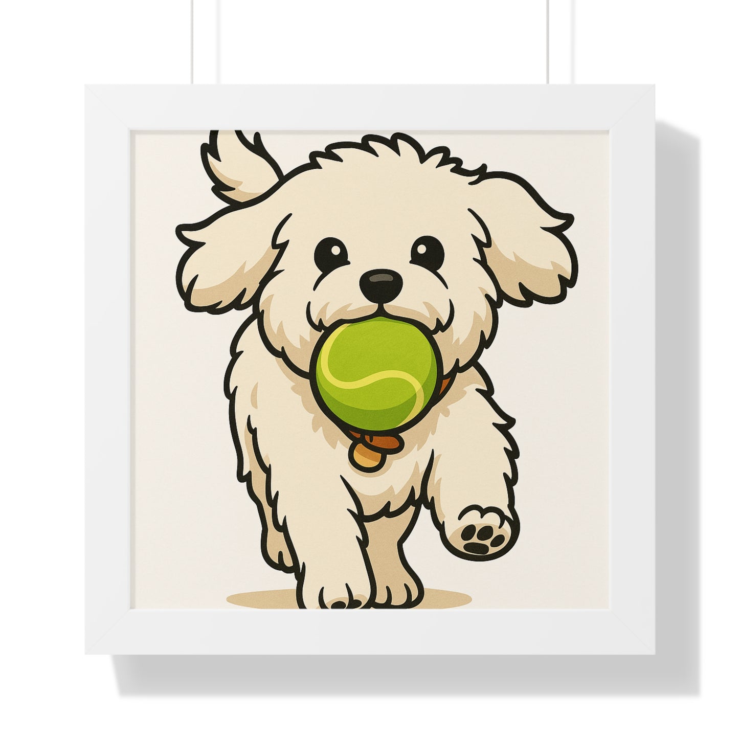 Dog Cartoon Framed Vertical Poster