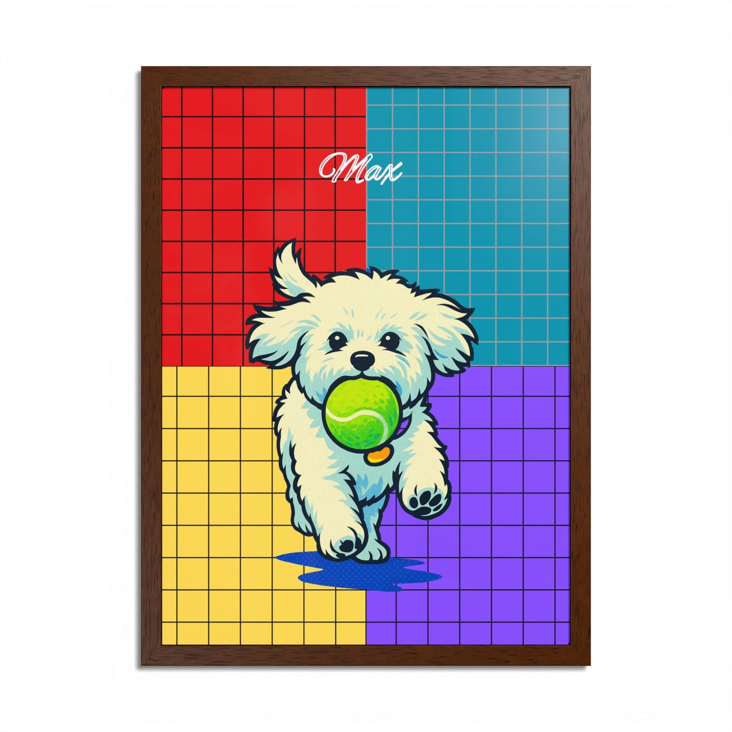 Pop Art Personalized Pet Portrait Framed Poster
