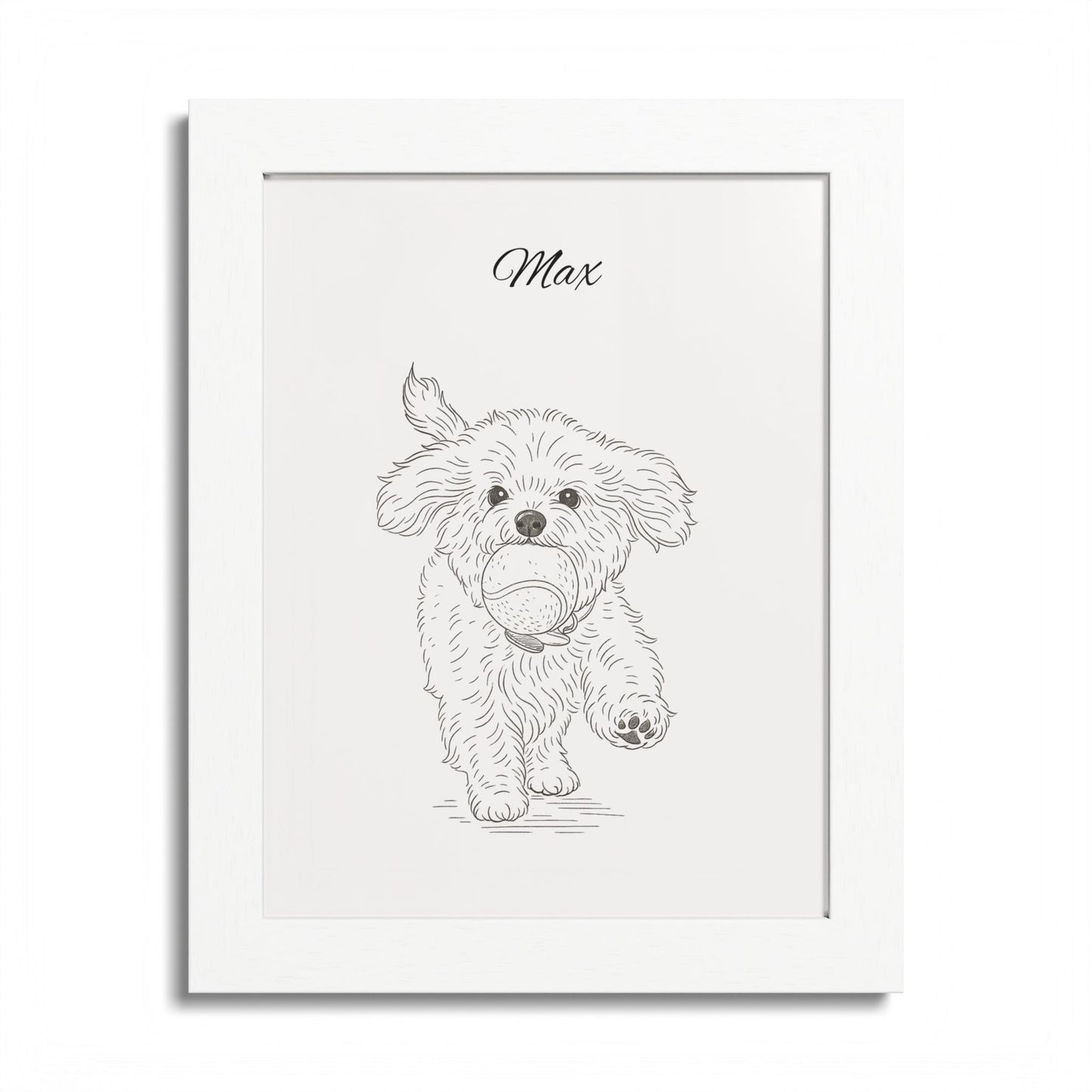 Personalized Pet Portrait Framed Poster