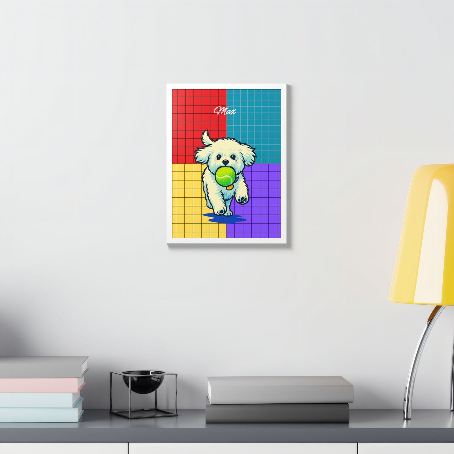 Pop Art Personalized Pet Portrait Framed Poster