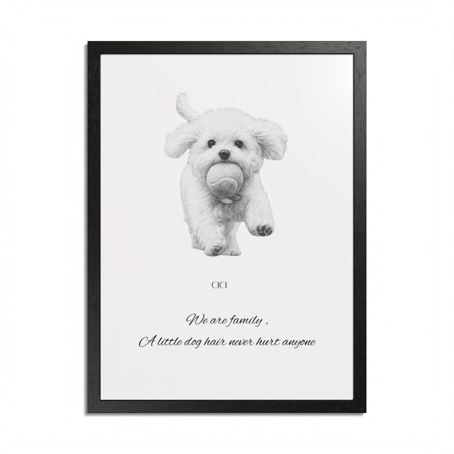 We Are Family Dog Name Personalized Framed Dog Family Poster
