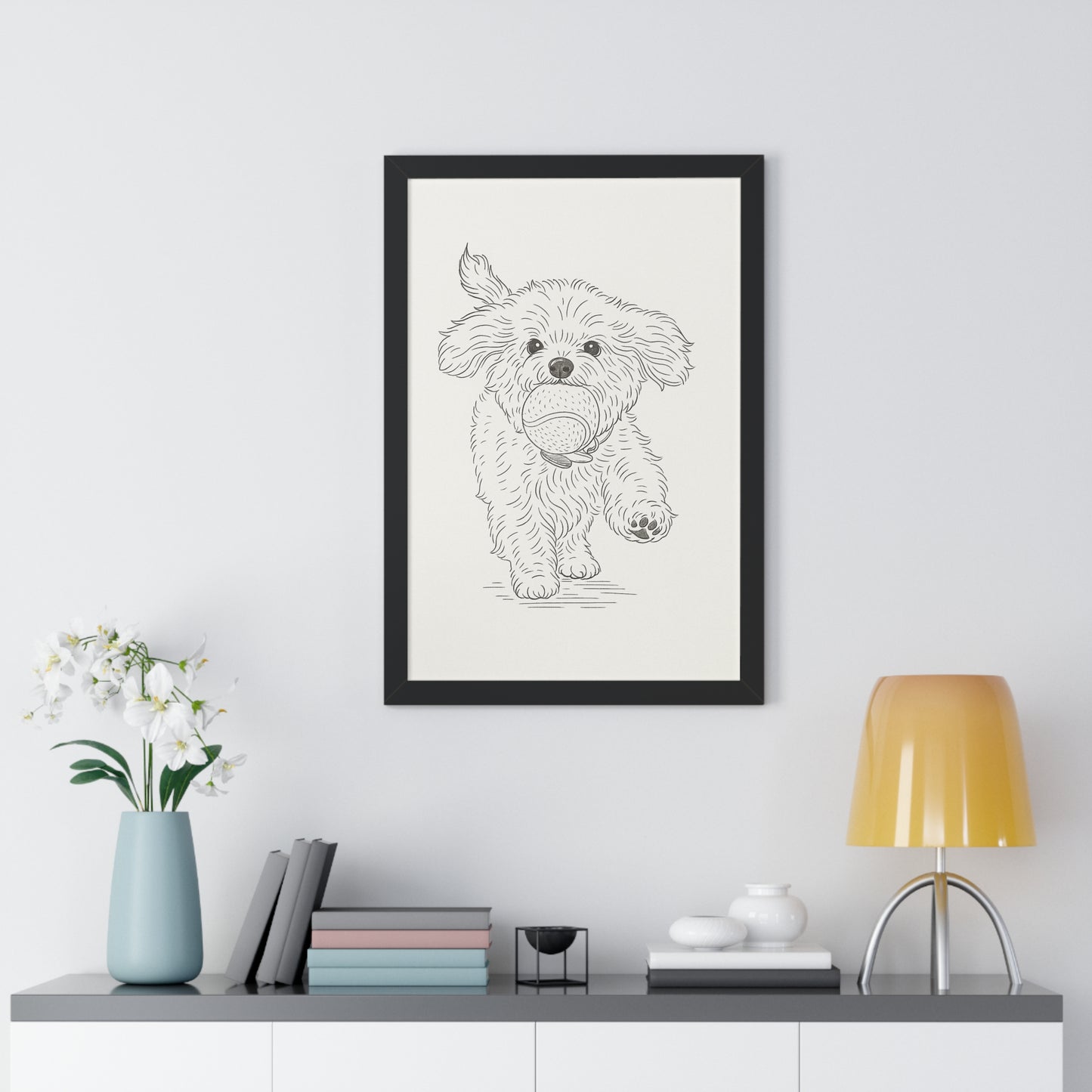 Pet Simple Art Poster Framed